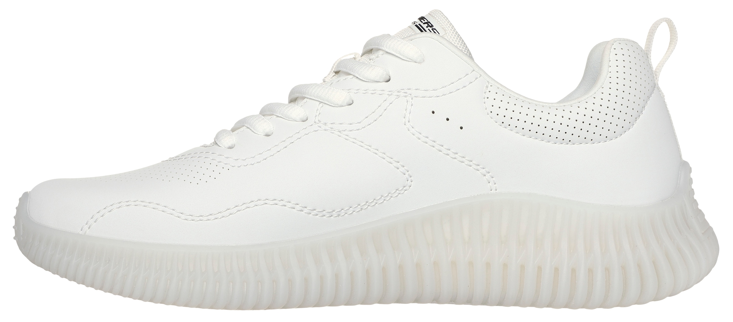 Skechers Sneaker »BOBS GEO-HOW DEBONAIR«, Freizeitschuh, Halbschuh, Schnürschuh im monochrome Look