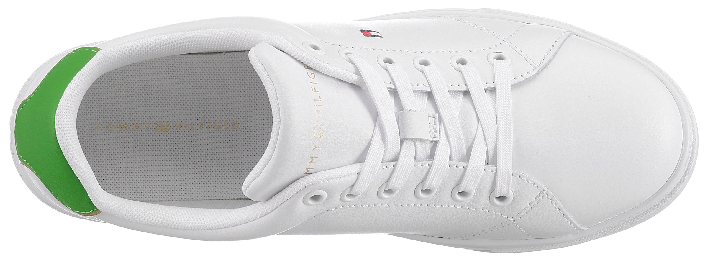 Tommy Hilfiger Plateausneaker »ESSENTIAL COURT SNEAKER«, mit Kontrastbesatz an der Ferse