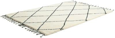 3. Bild von THEKO Wollteppich »MARMOUCHA 05«, rechteckig, reine Wolle, Rauten Design, mit Fransen