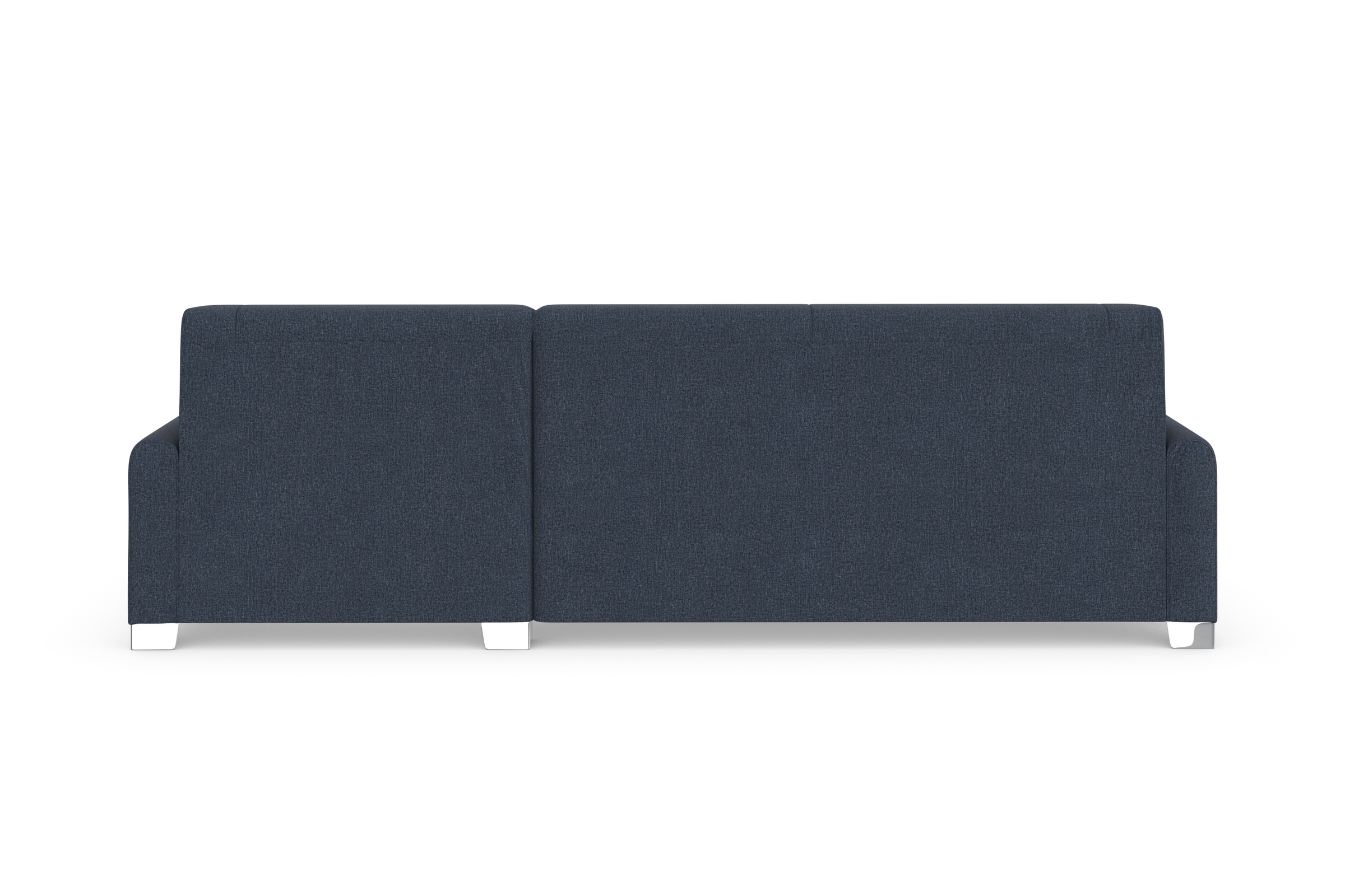 DOMO collection Ecksofa »Anzio L-Form, whlw. Bettfunktion, Federkern, hochwertig, Breite 271 cm«, Ohne Bettfunktion, Recamiere rechts, Feinstruktur, blau