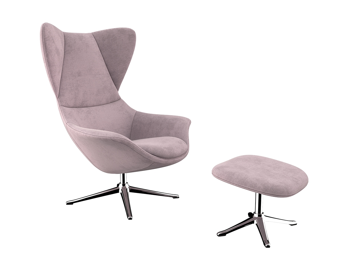 FLEXLUX Ohrensessel »Stilo Relaxsessel, TV-Sessel, OTTOs Choice«, Solitär, Stil-Ikone, drehbar, Fuß Aluminium
