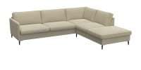 FLEXLUX Ecksofa »Fiore, super Sitzkomfort durch Kaltschaum im Sitz, L-Form«, schmale Armlehnen, Füße Alu+schwarz