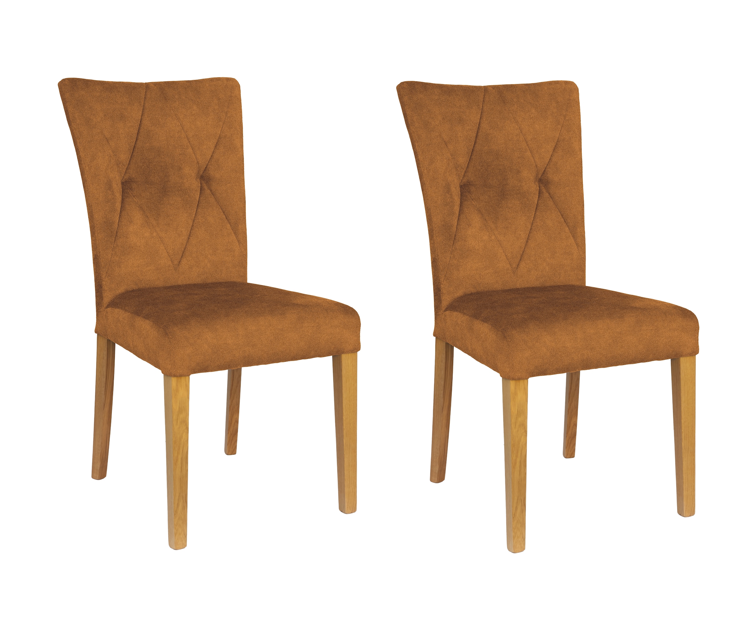 Home affaire 4-Fußstuhl »Diamond«, (Set), 2 St., Samtvelours, Sitz und Ruec günstig online kaufen