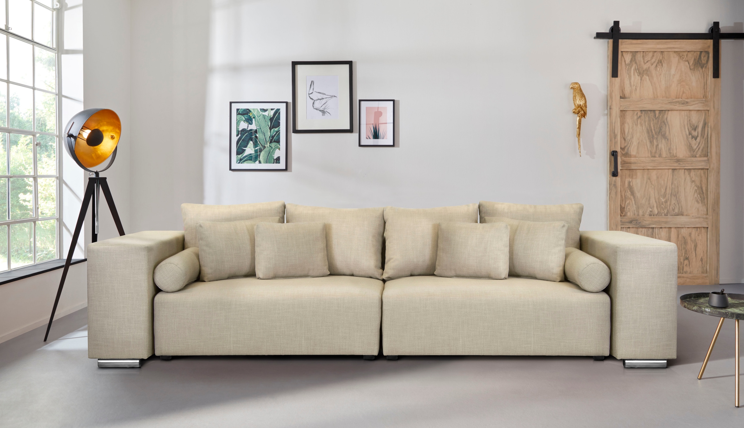 INOSIGN Big-Sofa "Aliya", incl. Bettfunktion und Bettkasten, Breite 290 cm, günstig online kaufen