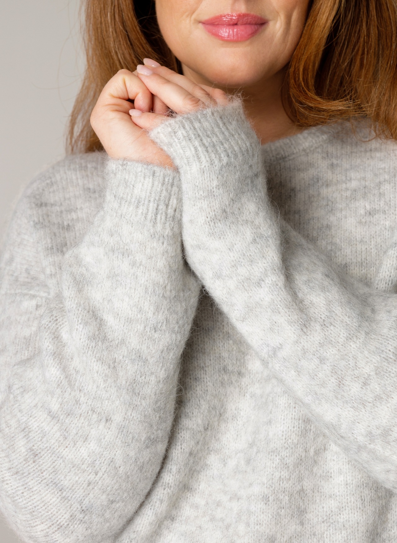 Base Level Curvy Strickpullover »Yanara« mit Wolle und Elasthan