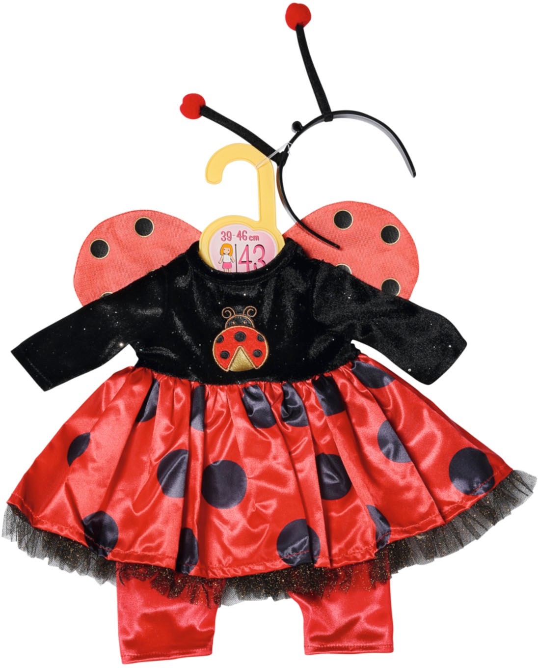 Zapf Creation® Puppenkleidung »Dolly Moda, Marienkäfer Outfit, 43 cm«
