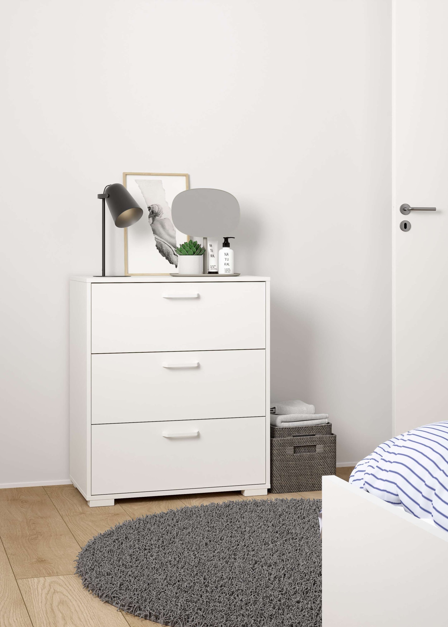 Home affaire Schubkastenkommode »Sofia« minimalistisches, modernes Design, Breite 70,2 cm