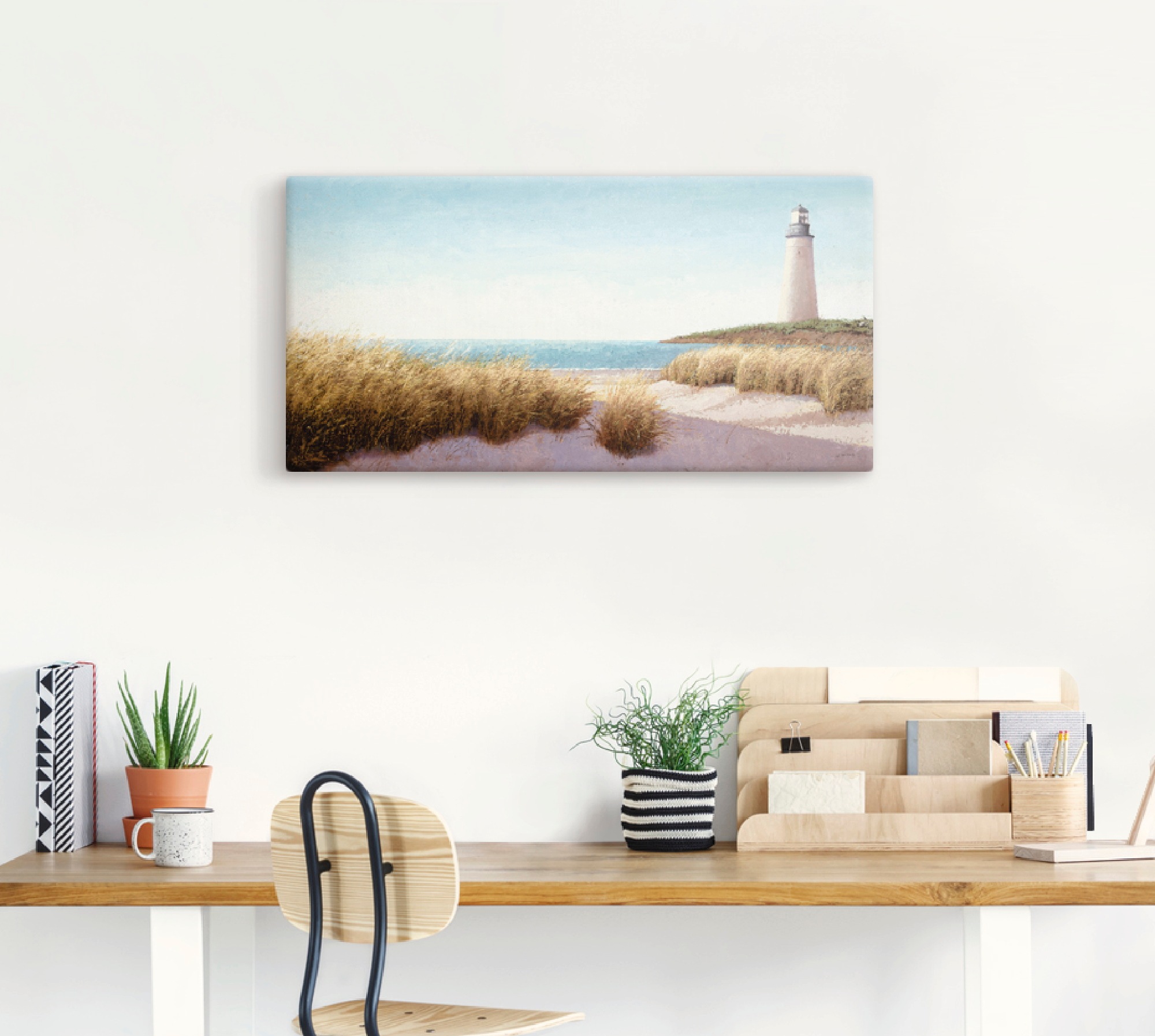 Artland Wandbild »Leuchtturm am Meer« Gebäude 1 Stk. tlg. als Leinwandbild günstig online kaufen