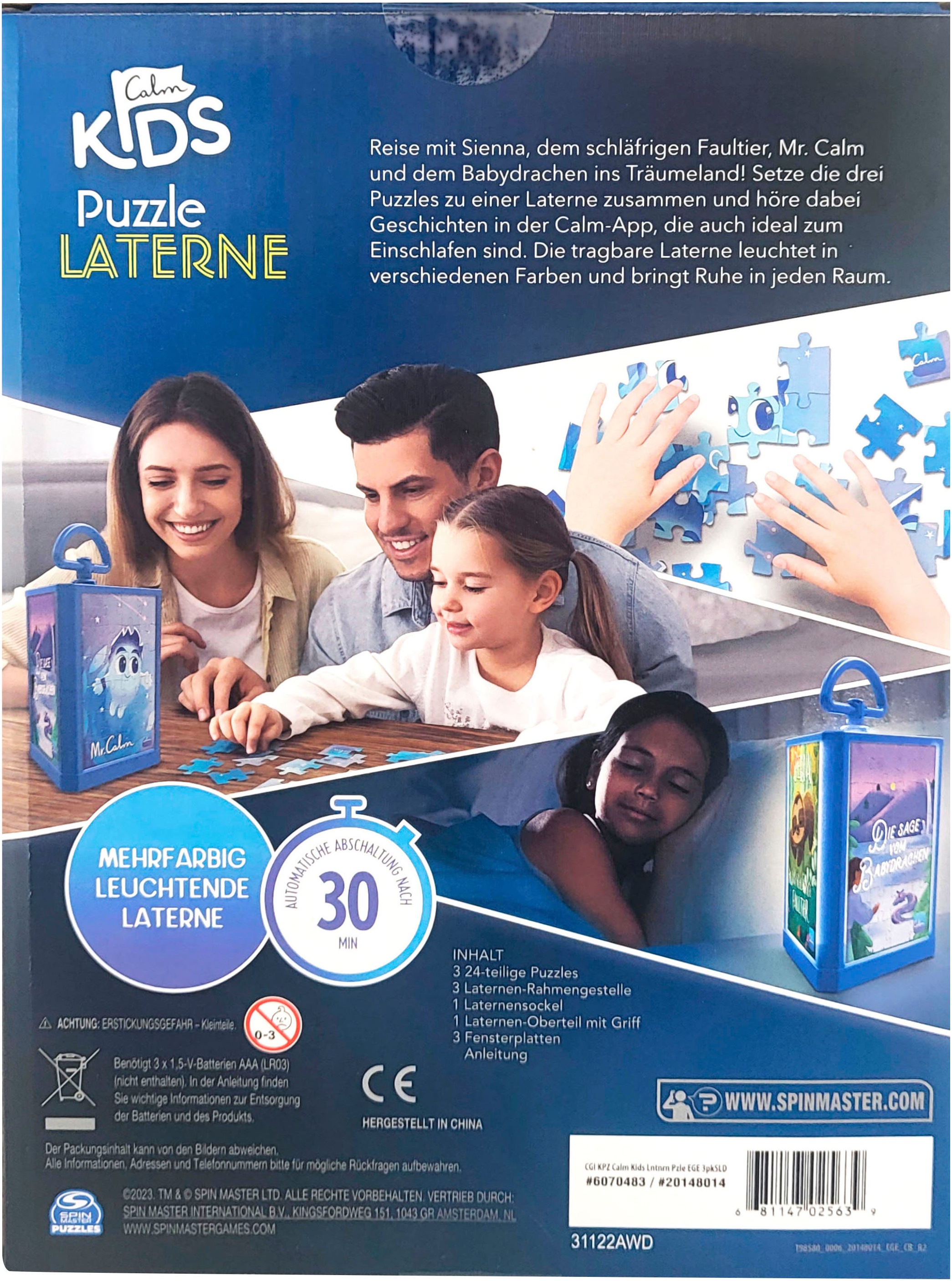 Spin Master 3D-Puzzle »Calm Kids - Laternen-Puzzle«, leuchtet in verschiedenen Farben