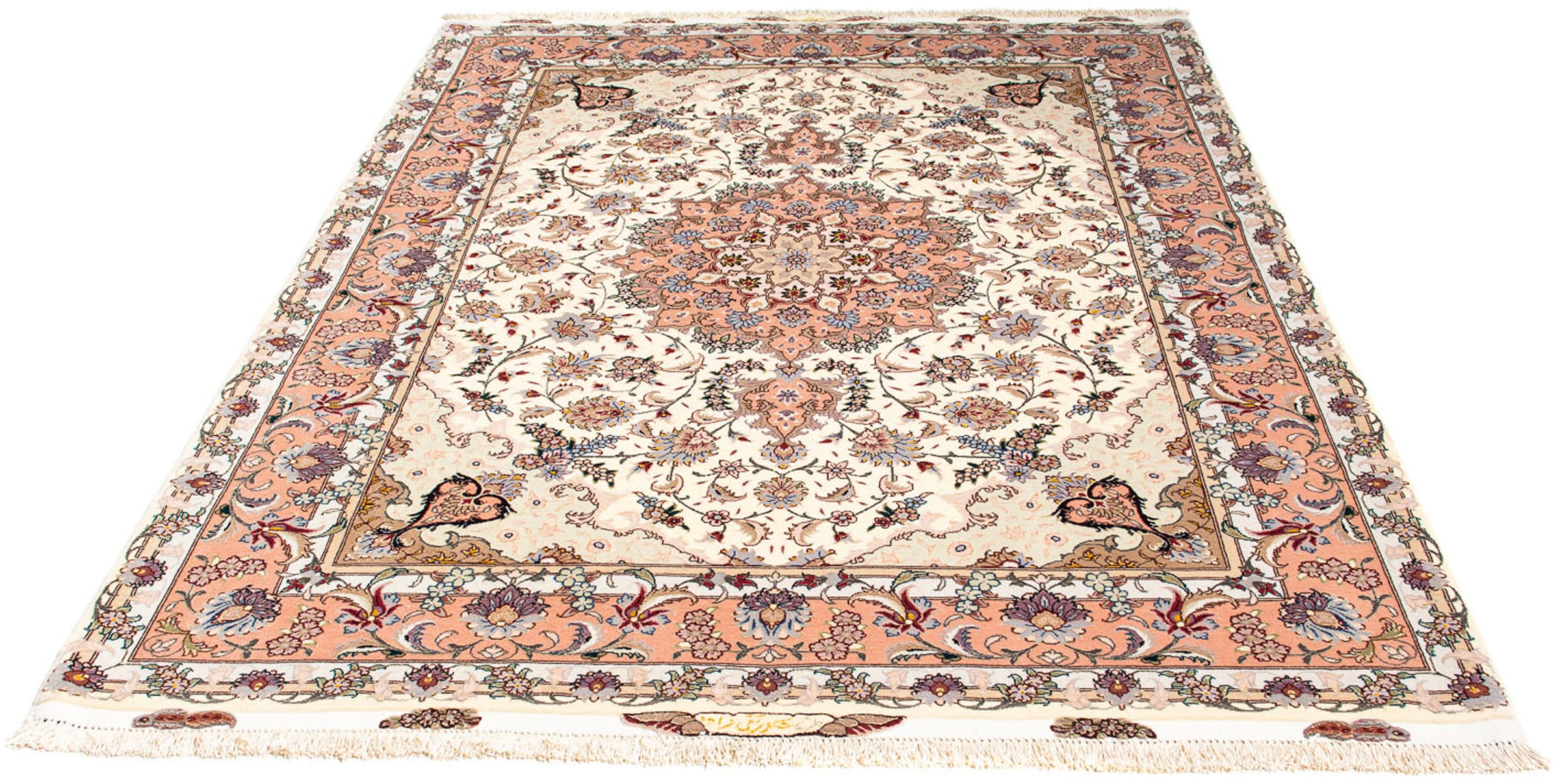 morgenland Orientteppich »Perser - Täbriz - Royal - 205 x 154 cm - beige«, günstig online kaufen