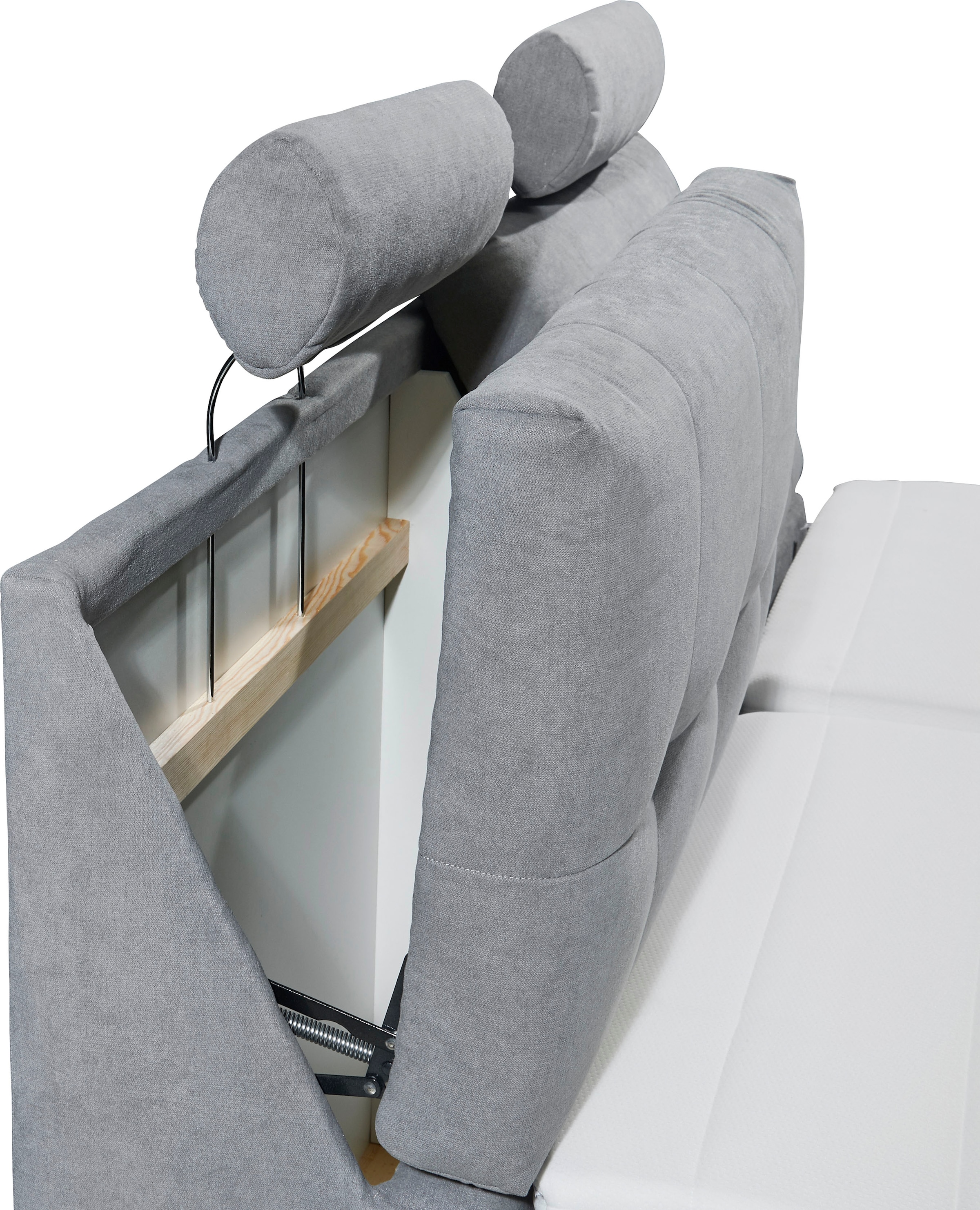 5. Bild von ED EXCITING DESIGN Boxspringbett »Palermo«, inkl. Motor, Topper, Kopfstütze und Stauraum im Kopfteil