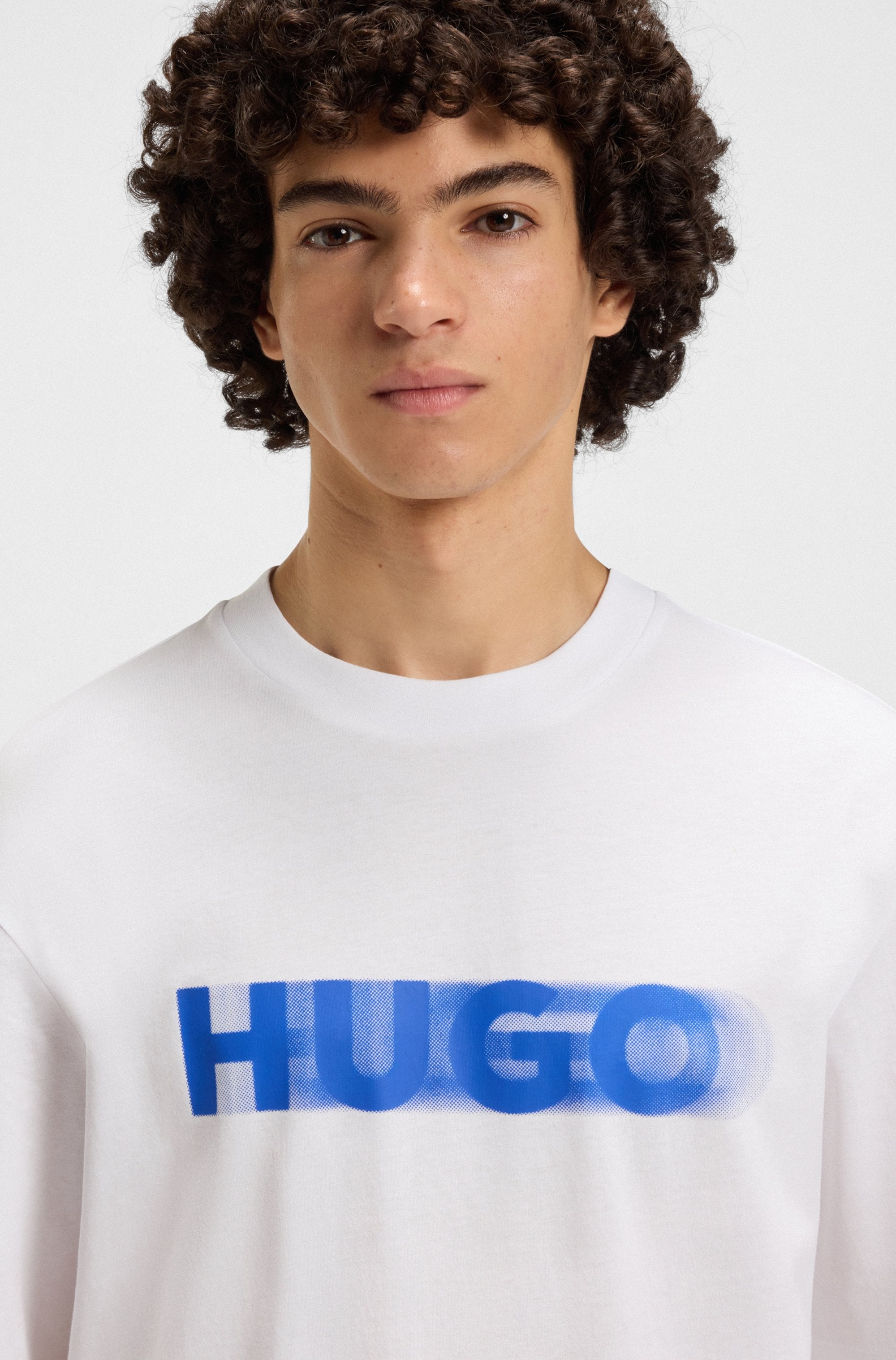 HUGO Blue T-Shirt »Nalax« mit Logo-Druck