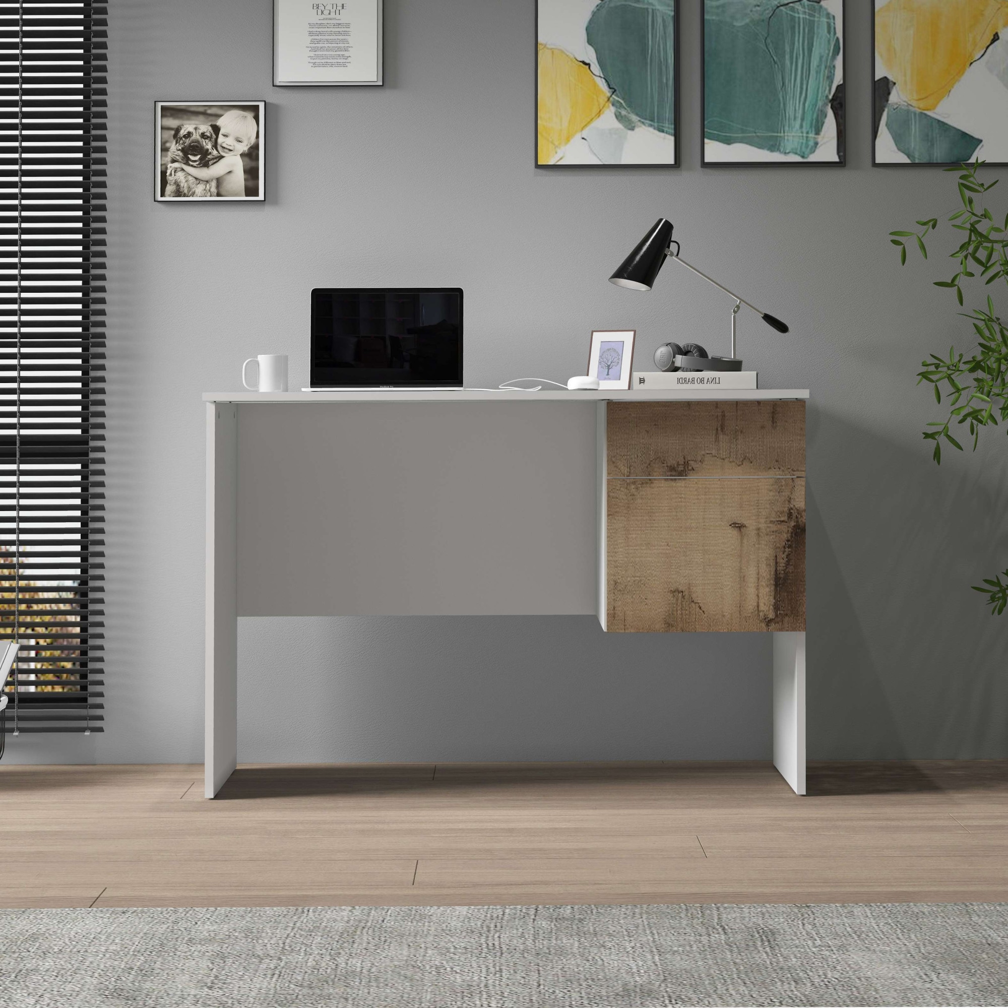 INOSIGN Schreibtisch »Coro, kleiner Computertisch, Bürotisch«, mit 1 Tür & günstig online kaufen