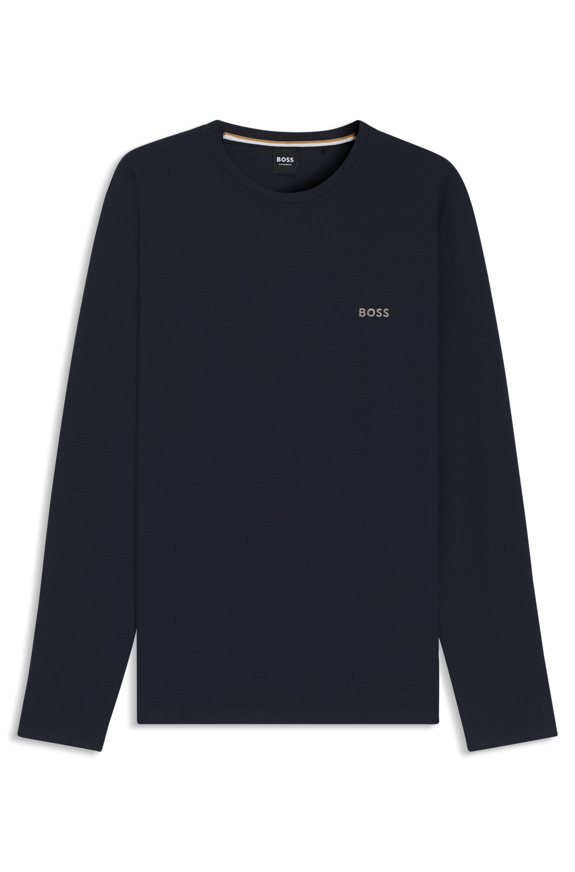 BOSS Pyjamaoberteil »Waffle LS-Shirt«