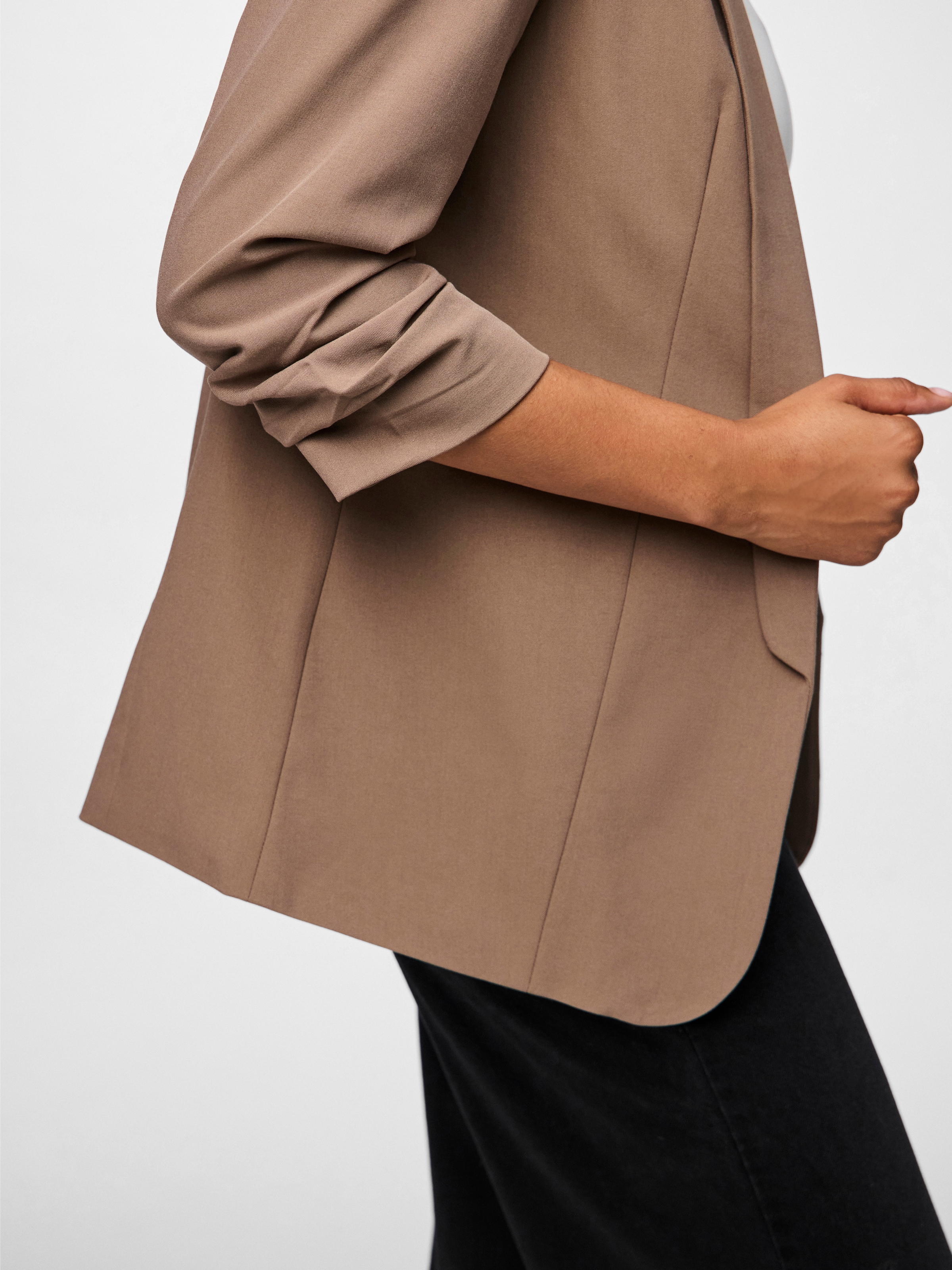 pieces Blusenblazer »PCBOSELLA 3/4 BLAZER NOOS« Materialmix, regular fit