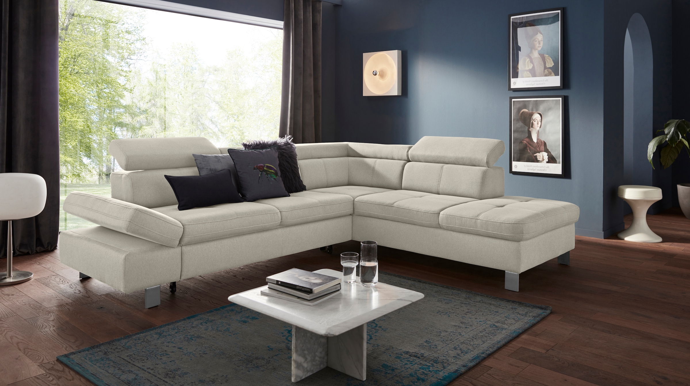 exxpo - sofa fashion Ecksofa »Fiji, L-Form«, mit Kopf- bzw. Rückenverstellu günstig online kaufen
