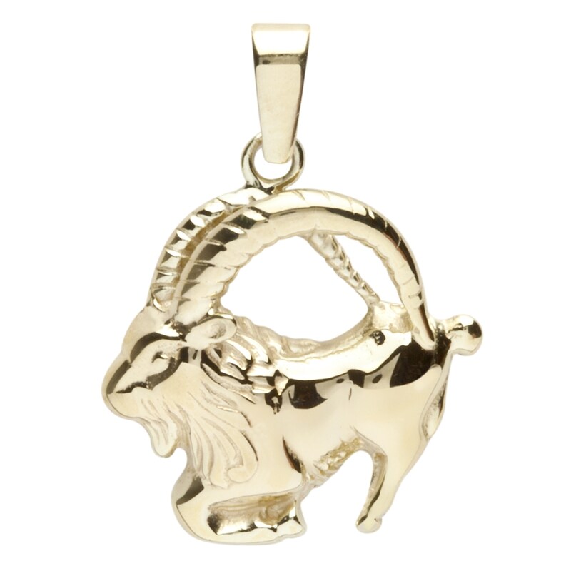 OSTSEE-SCHMUCK Kettenanhänger »Anhänger Tierkreiszeichen Steinbock« (1 Stk. tlg.) 25 x 18 mm Sehr schöner Anhänger aus Gold 333/000