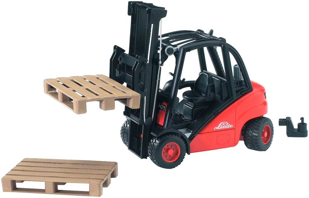 Bruder® Spielzeug-Gabelstapler »Linde Gabelstapler H30D 29 cm mit 2 Paletten (02511)« Made in Europe