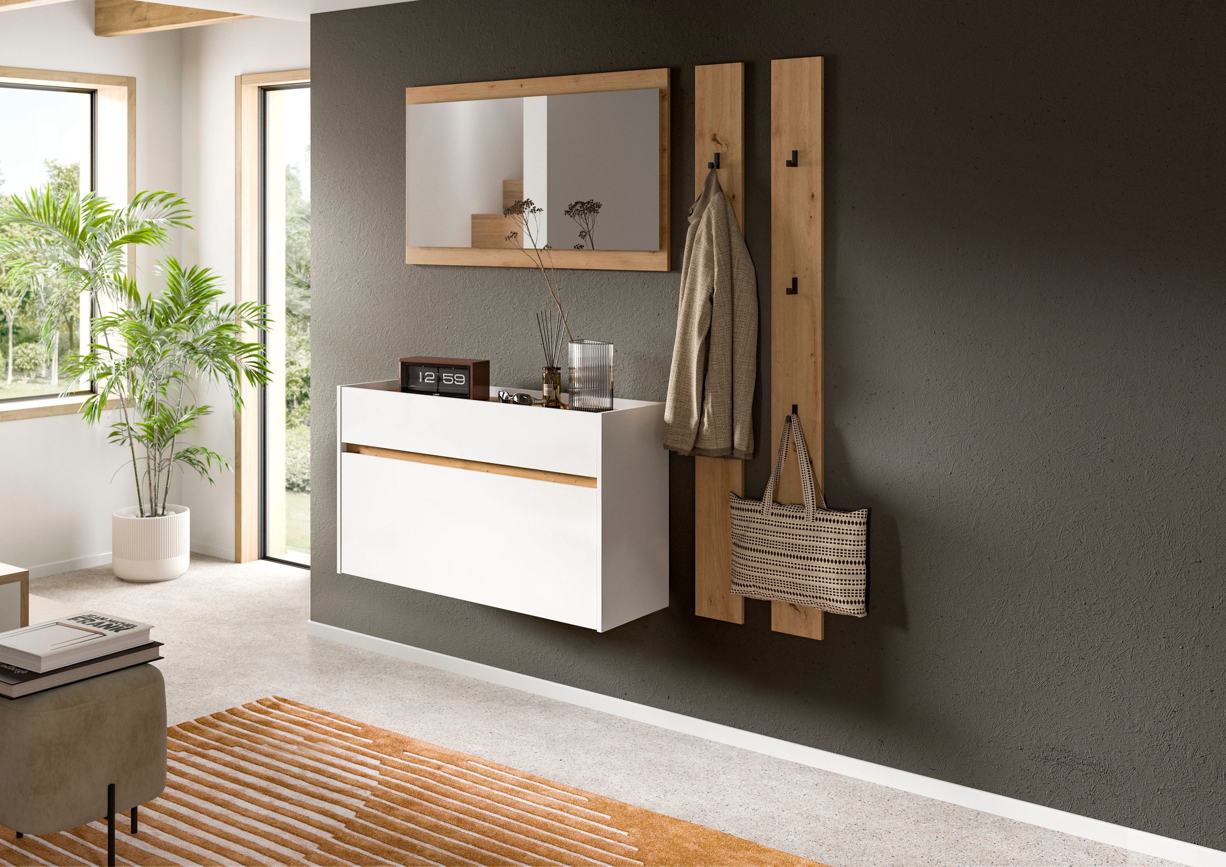 INOSIGN Garderoben-Set »EVRID, 4-teilig, Breite 172 cm, individuell hängbar günstig online kaufen