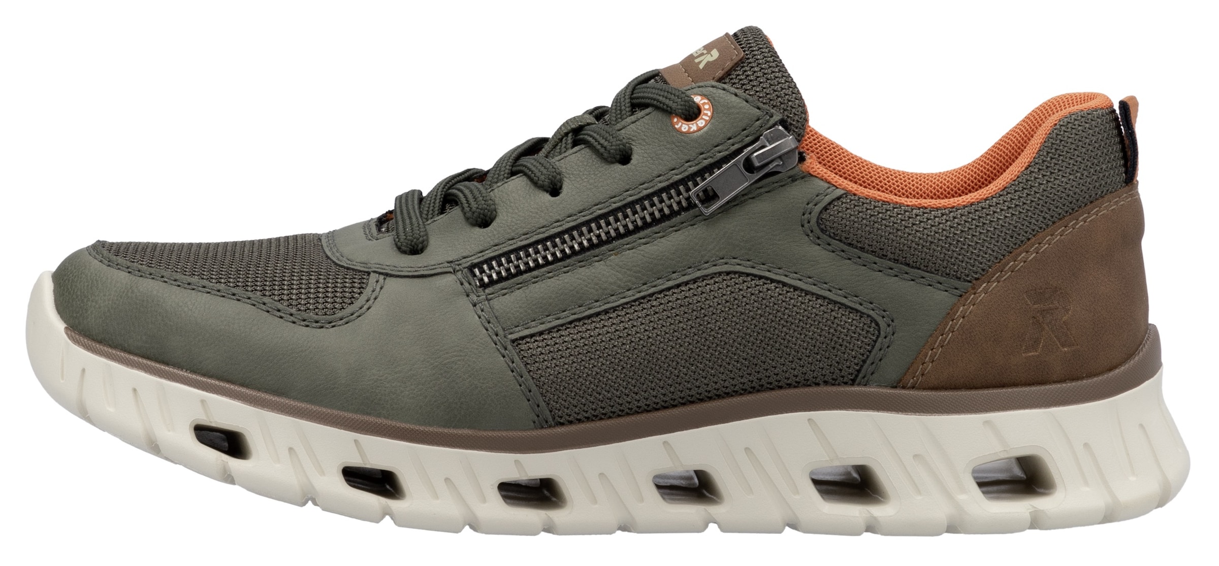 RIEKER Sport Sneaker  , Schnürschuh, Freizeitschuh, Halbschuh mit Reißverschluss