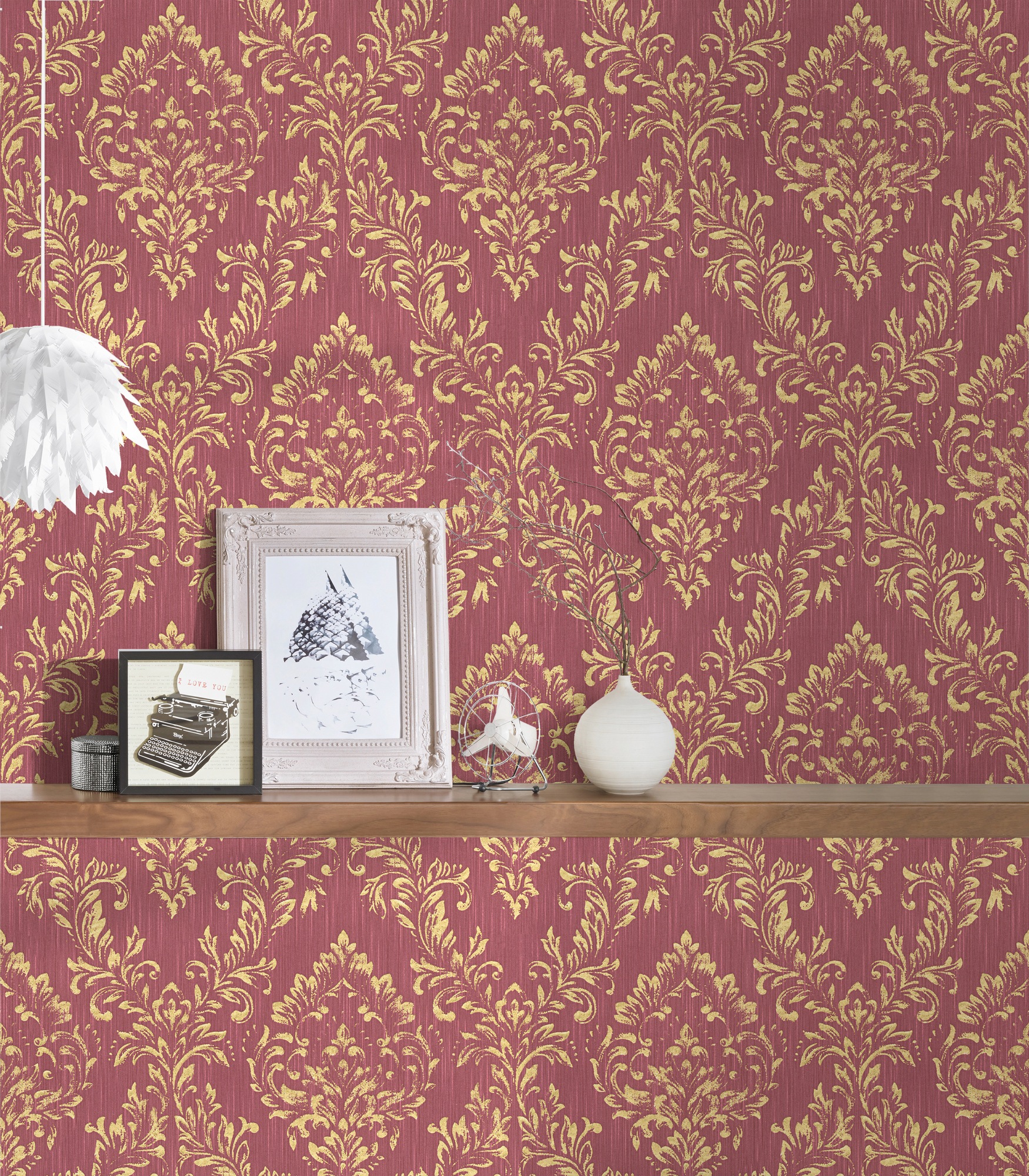 Architects Paper Textiltapete »Metallic Silk«, Barock-matt-glänzend, Ornament Tapete Barock Tapeten Wohnzimmer Schlafzimmer Küche Flur Büro