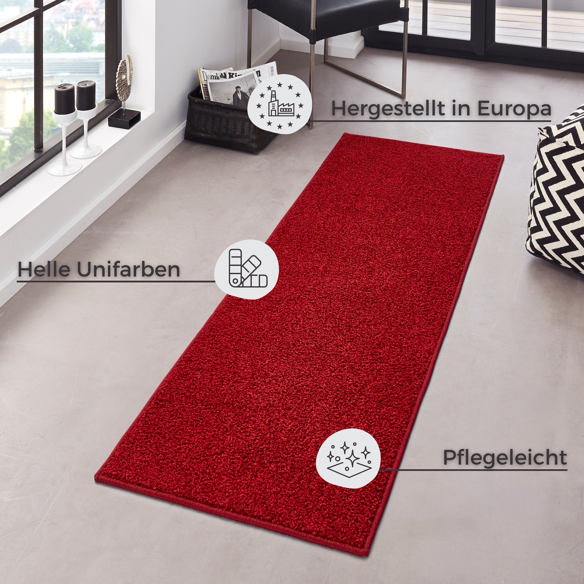 HANSE Home Teppich »Pure 100 Kurzflor«, rechteckig, 13 mm Höhe, Kurzflor, U günstig online kaufen