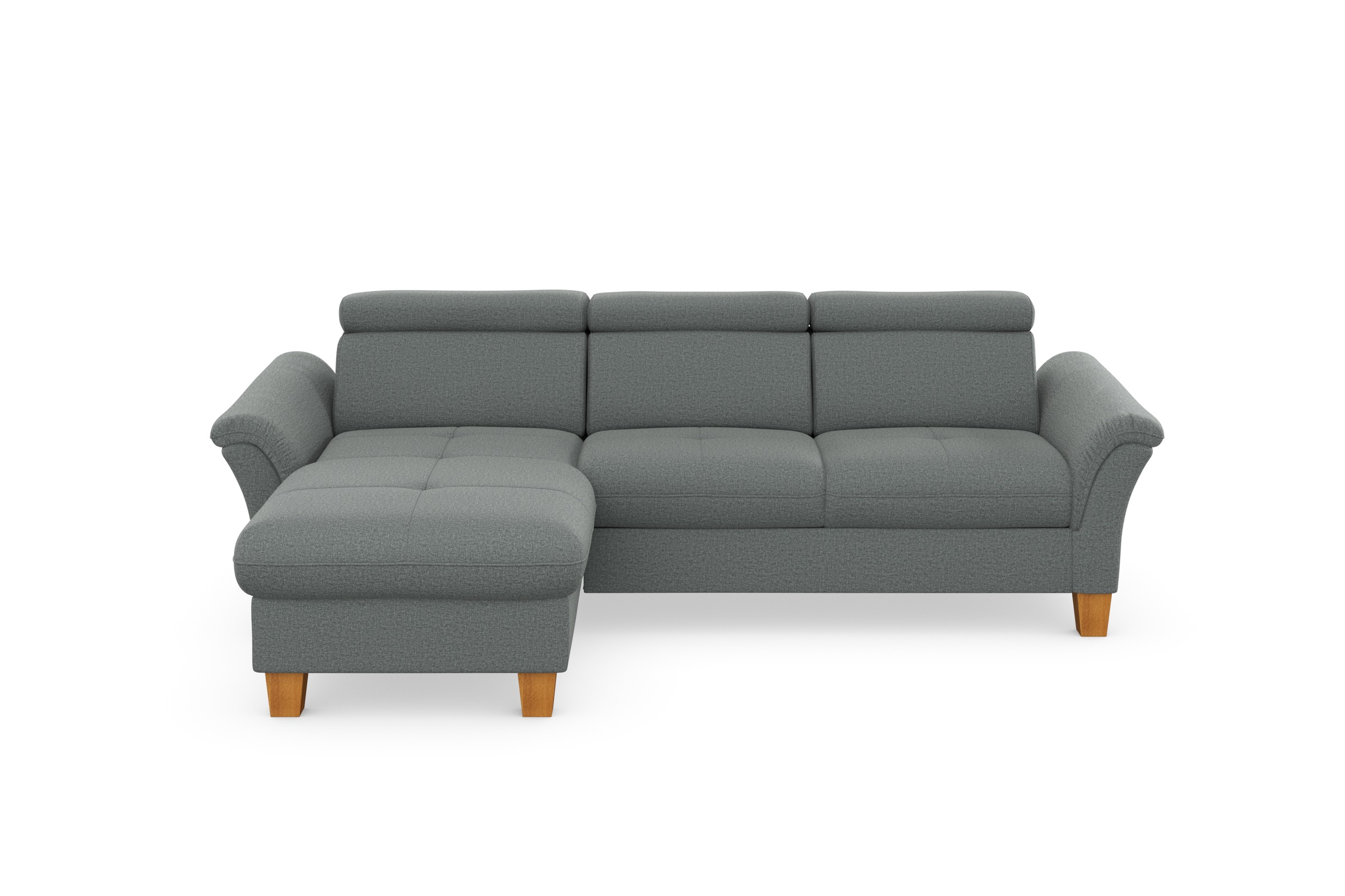 Home affaire Ecksofa »Lindgren L-Form« wahlweise mit Bett mit klappbaren Rollen, Kasten und Kopfverstellung