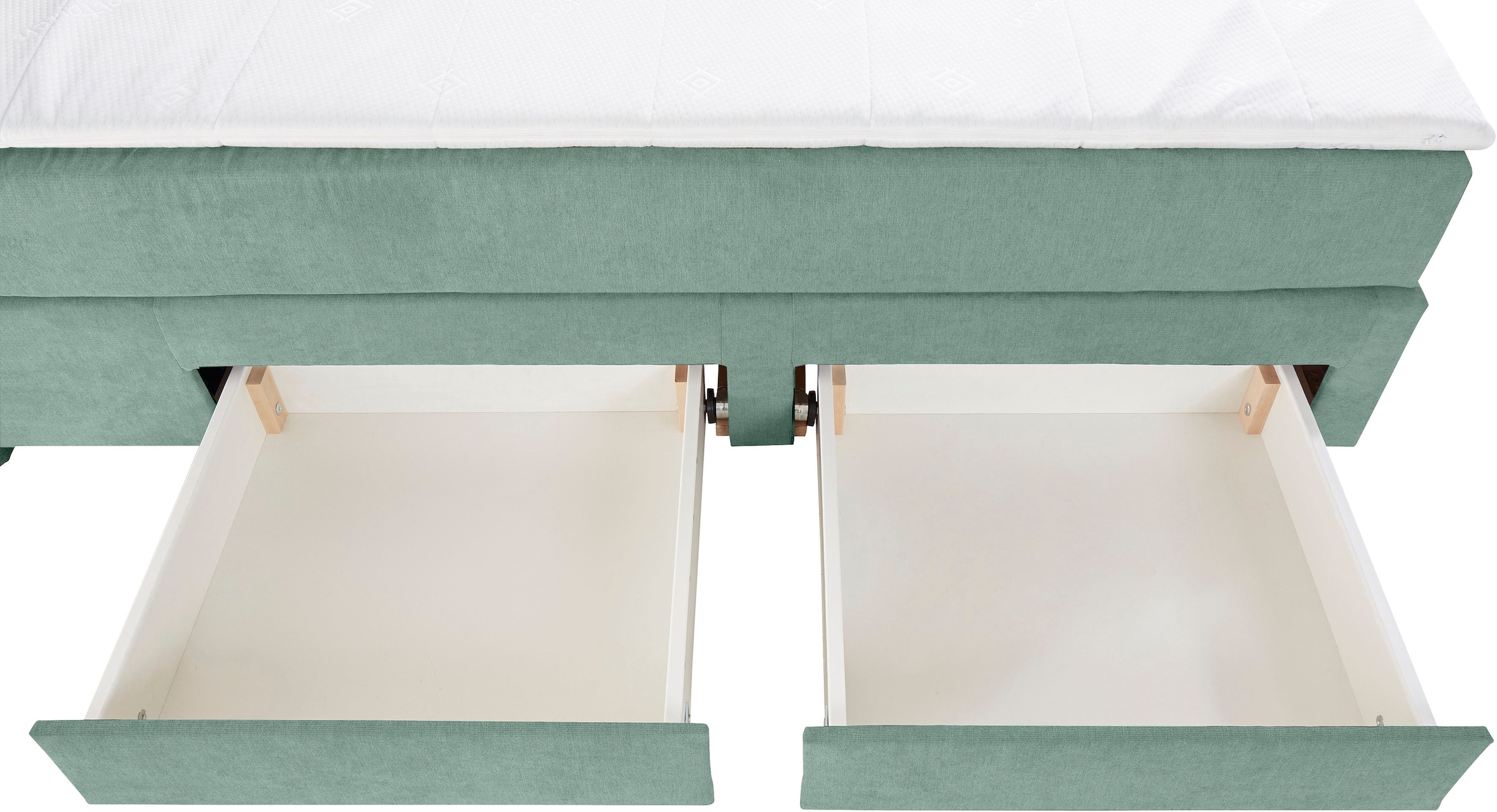 INOSIGN Boxbett »Luan«, Schubkästen, LED-Beleuchtung und Topper, in Breite 120 cm und 180 cm