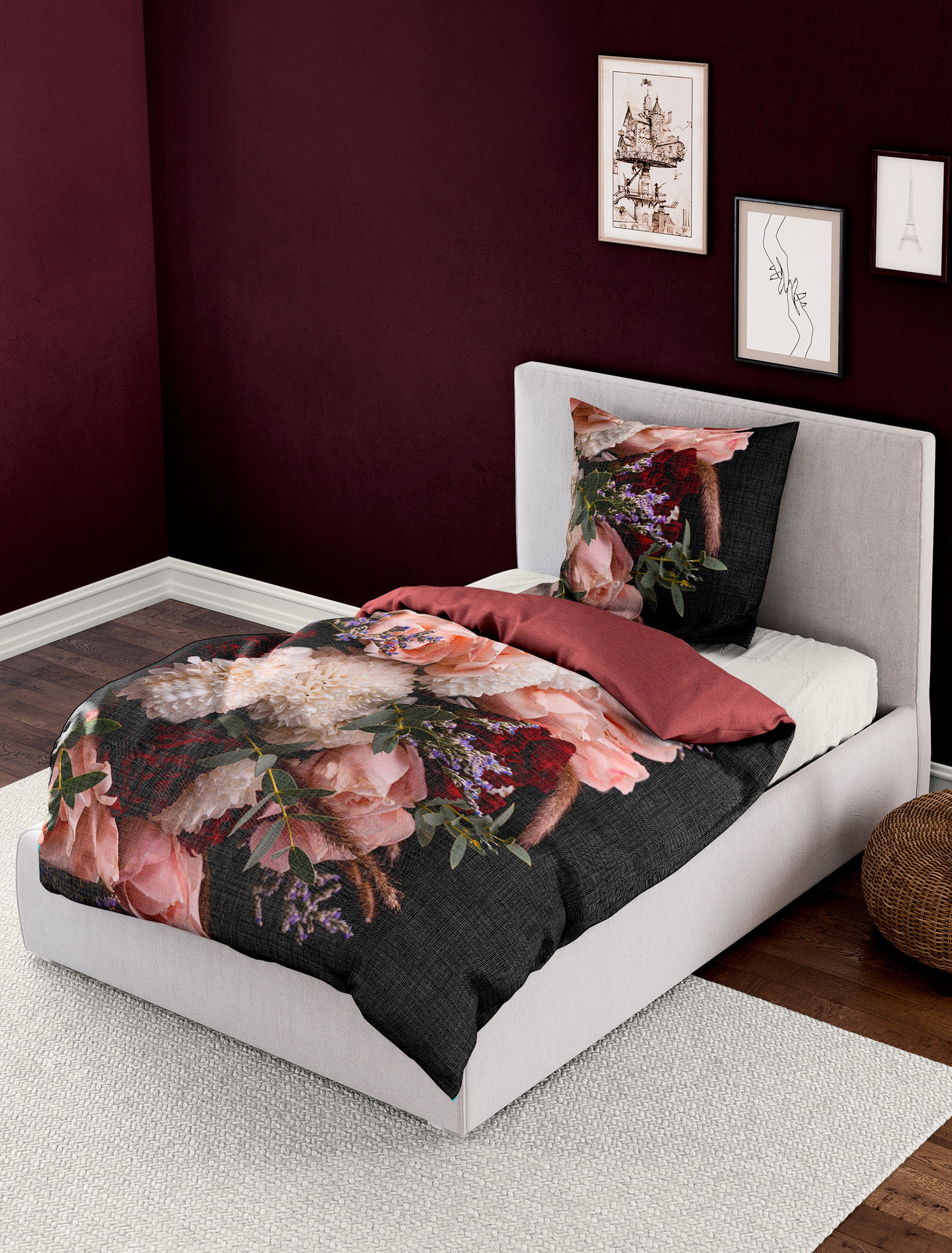 BIERBAUM Wendebettwäsche »Simon« 2 Stk. tlg. Mako-Satin, 100 % Baumwolle, m günstig online kaufen