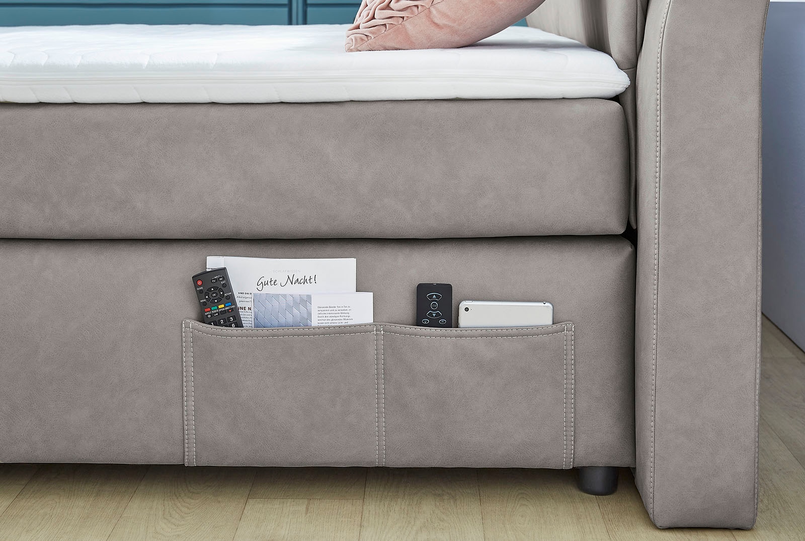 7. Bild von Jockenhöfer Gruppe Boxspringbett »Movie Star«, mit versenkbarem TV-Lift, Fernbedienung, LED-Licht, USB-Ladestation und verstellbaren Kopfstützen