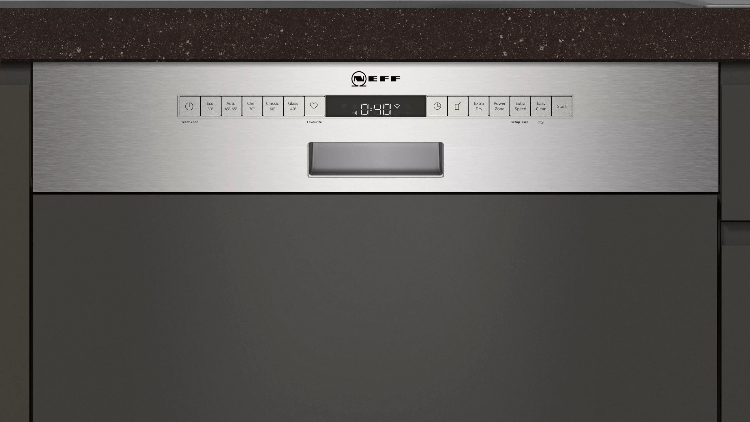 NEFF teilintegrierbarer Geschirrspüler N 51 »S145HAS24E«, 13 Maßgedecke, Aqua Stop®: eine NEFF Garantie bei Wasserschäden