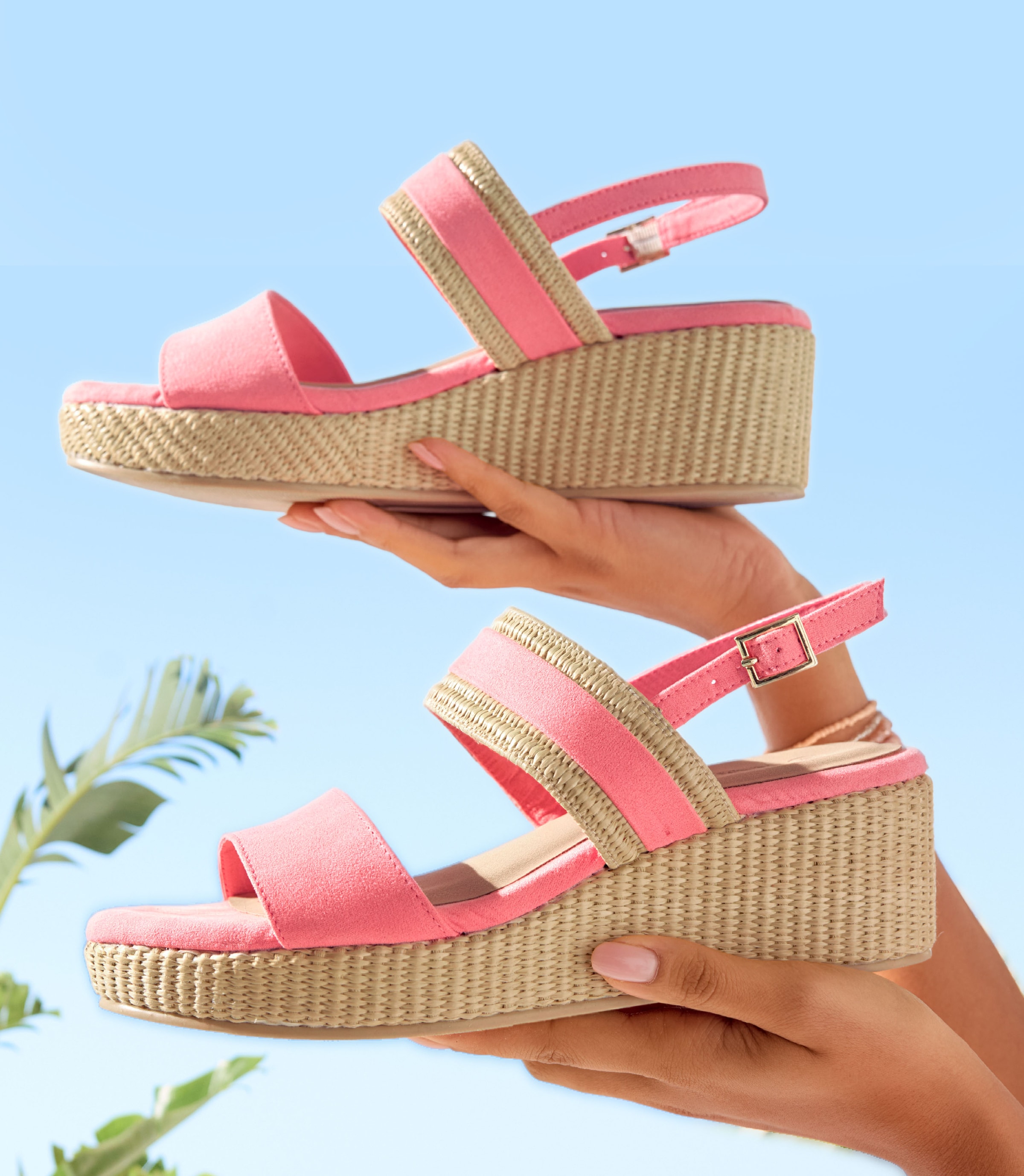 Beachtime by Lascana Sandalette »Sommerschuh, Sandale, offener Schuh, Keilsandalette,«  NEU mit Keilabsatz VEGAN