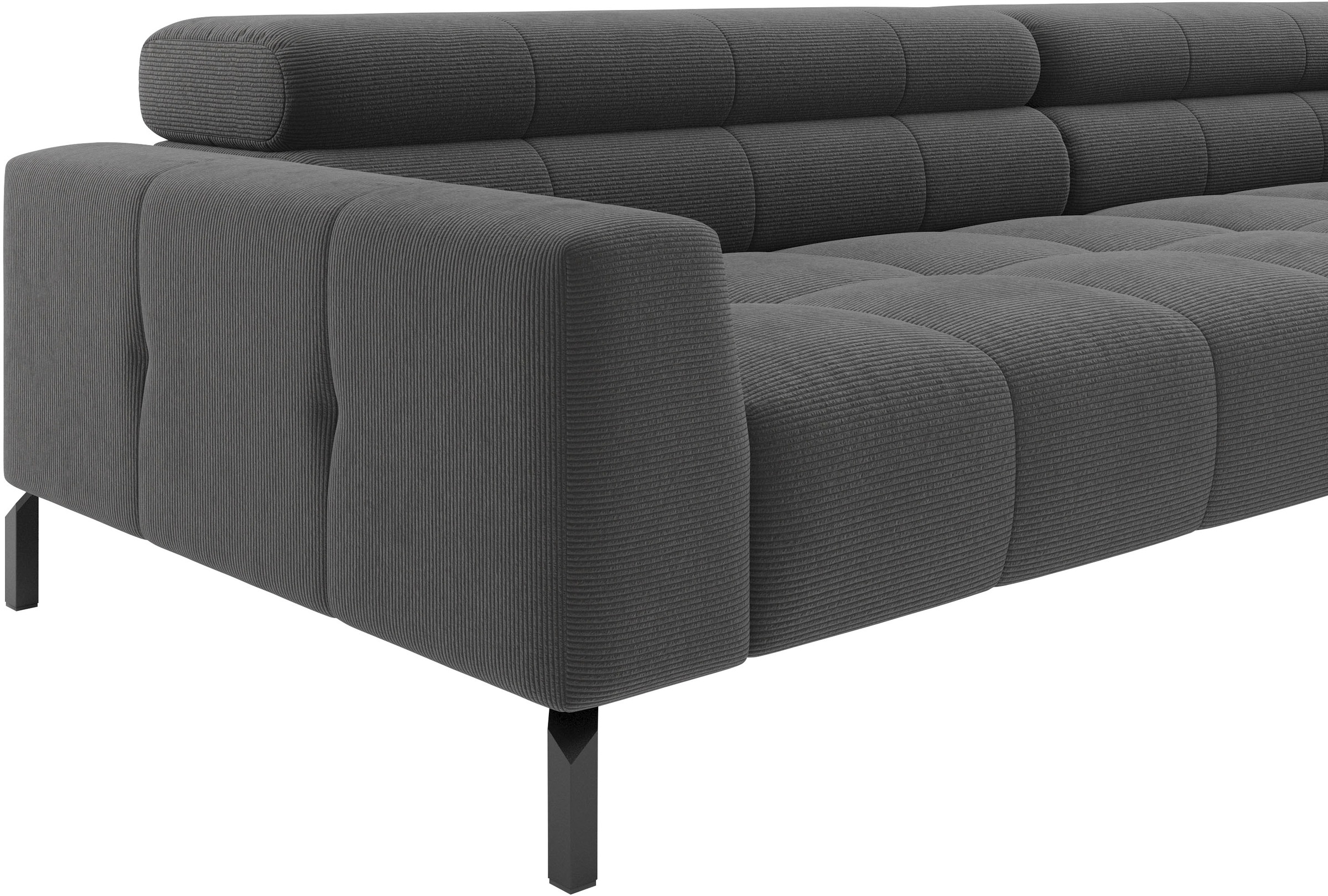 Home affaire Ecksofa »Claya, 311 cm breit, L-Form,  inkl. Kopfteilverstellung« wahlweise elektrischer Sitzvorzug