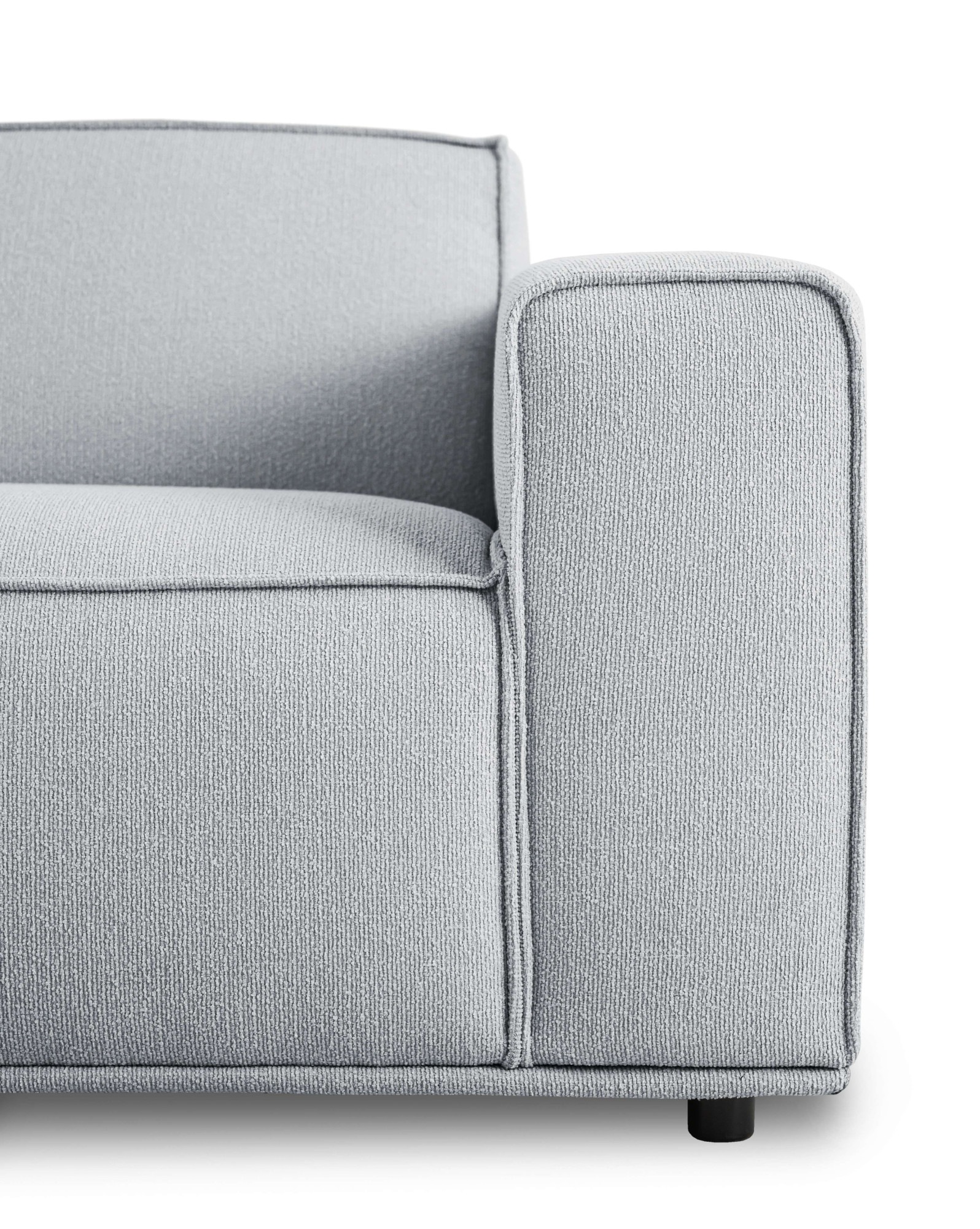 Home affaire Ecksofa »Avelin, 228 cm, L-Form, Chenille, Struktur-Boucle«, mit Wellenunterfederung, Kedernaht, bodentief, Skandi-Design