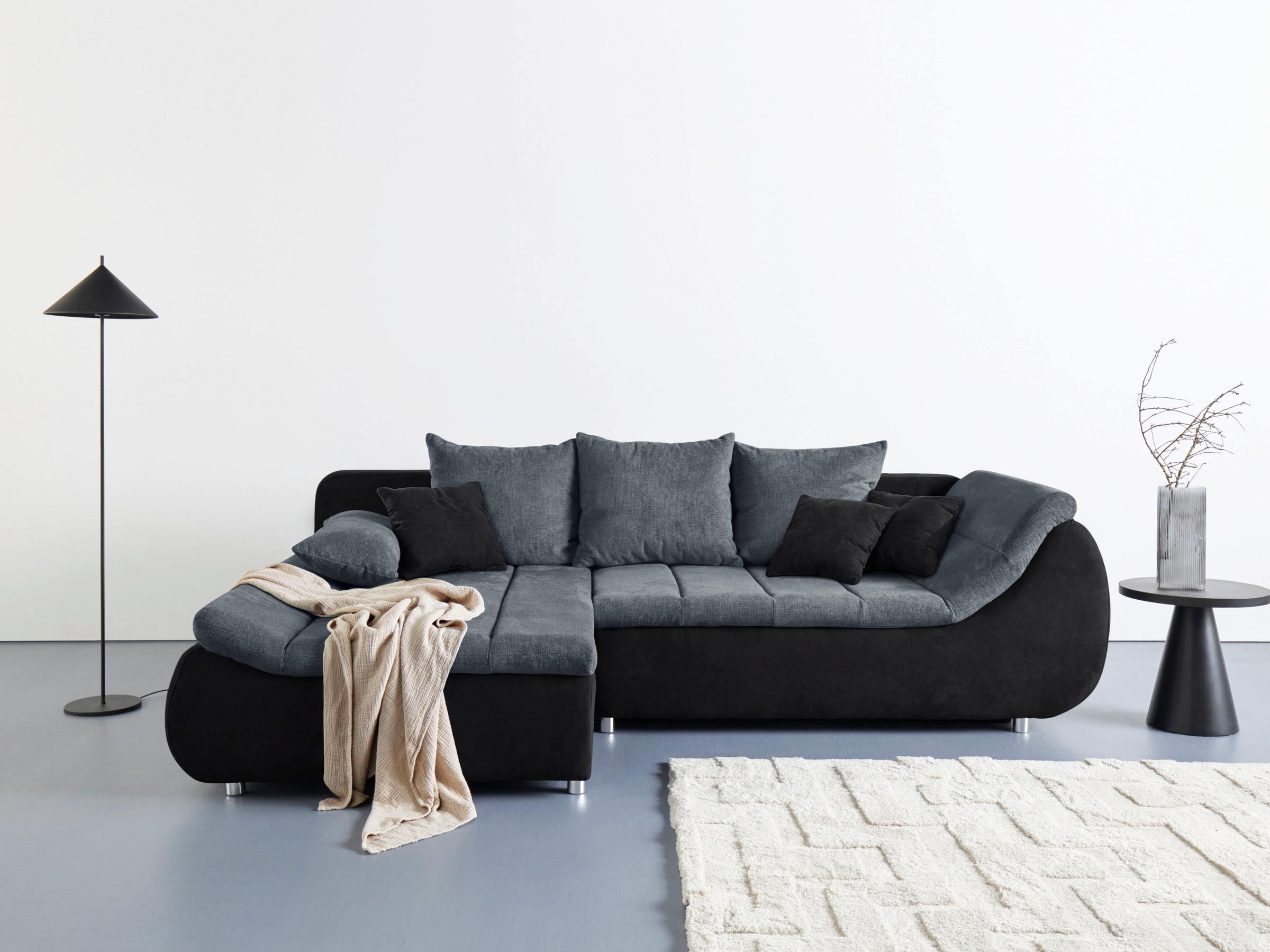 INOSIGN Ecksofa »Imola, elegant und modern, aktuelle Steppung im Sitz, bequ günstig online kaufen