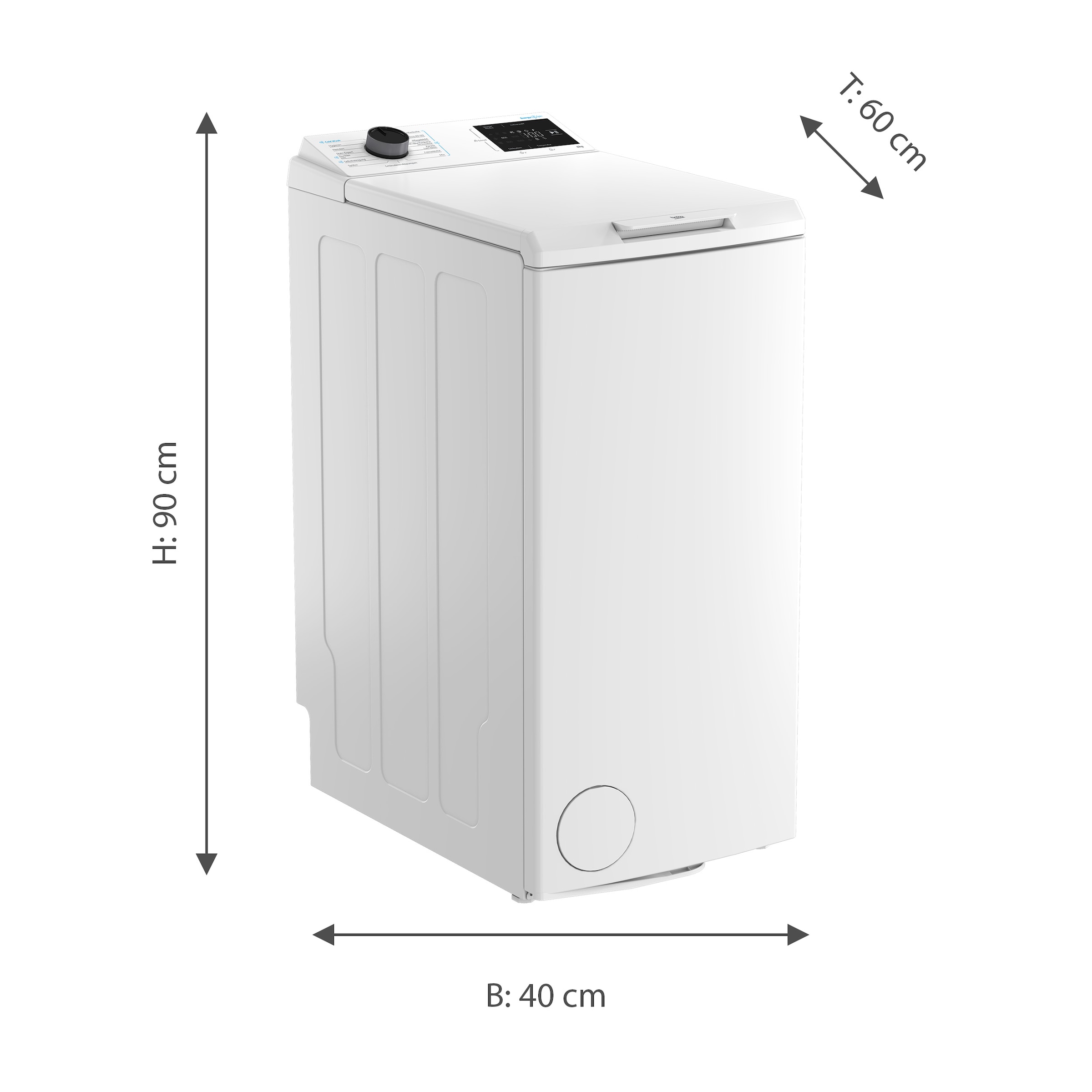 BEKO Waschmaschine Toplader »BWTL 6A W ES« 6 kg 1200 U/min Hygiene+ und Knitterschutz unterstützen gepflegte Wäsche.