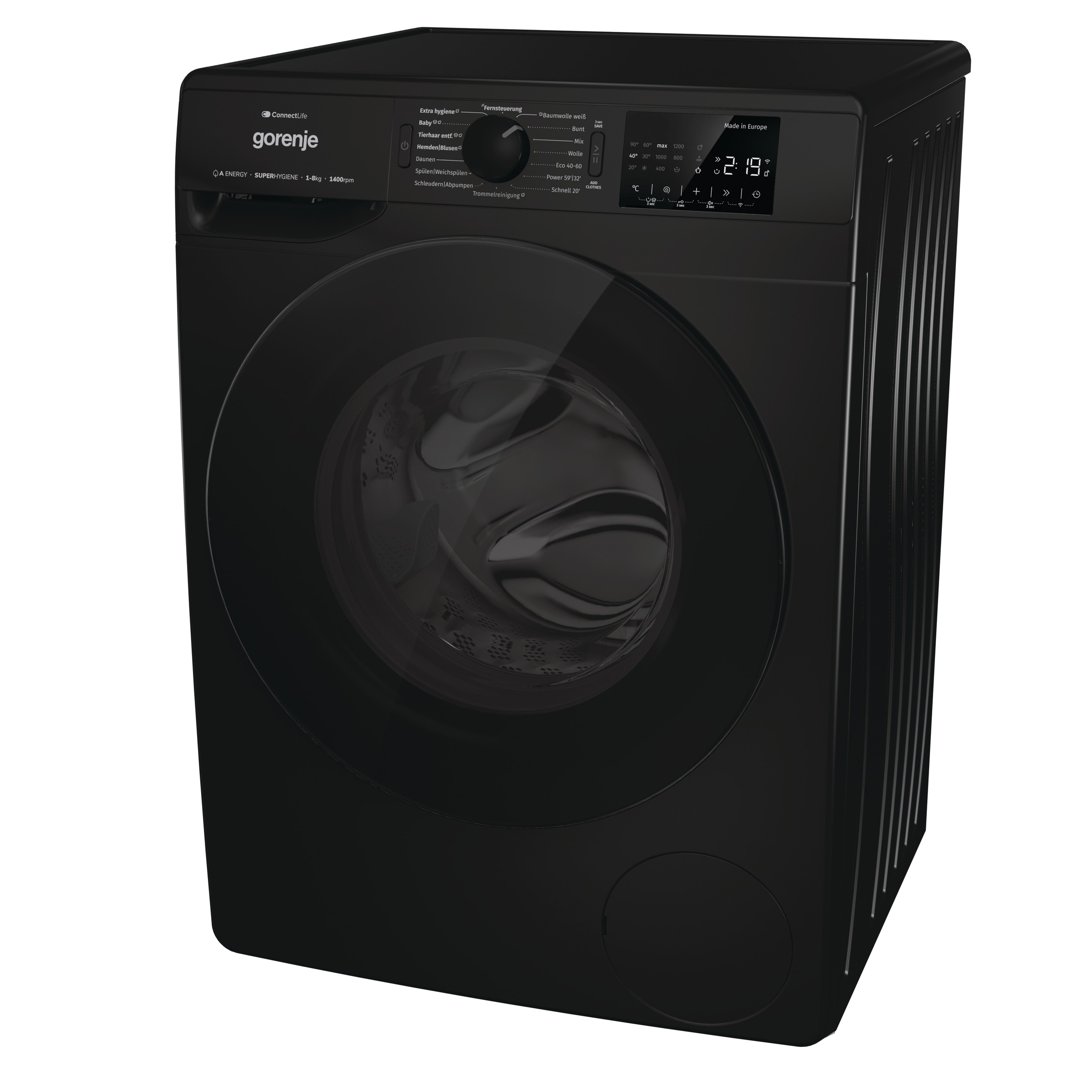 GORENJE Waschmaschine »WPNEI84A1DTSB«, 8 kg, 1400 U/min, Energieklasse A-10%