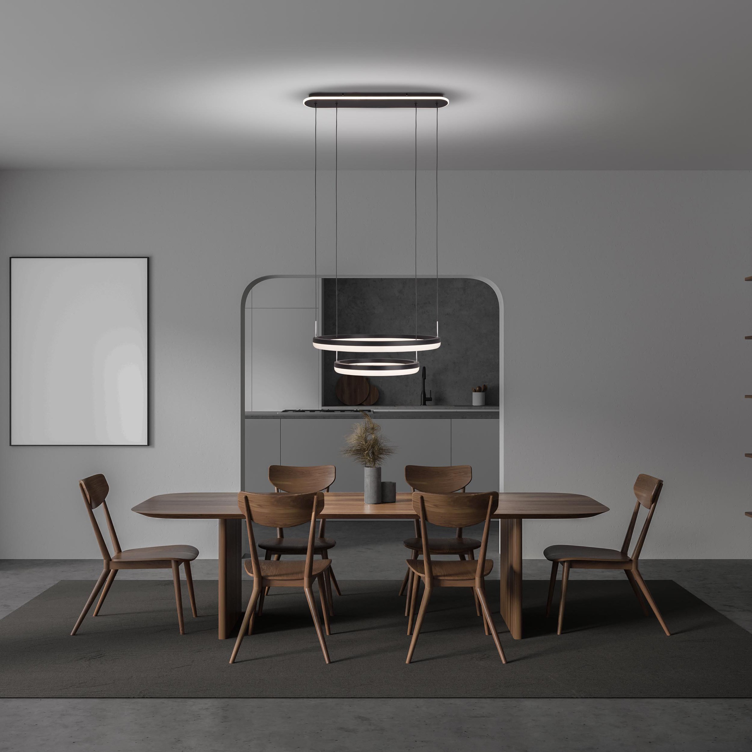 näve LED Pendelleuchte »CIRCULO«, CCT-Farbwechsler; Hintergrundbeleuchtung; günstig online kaufen
