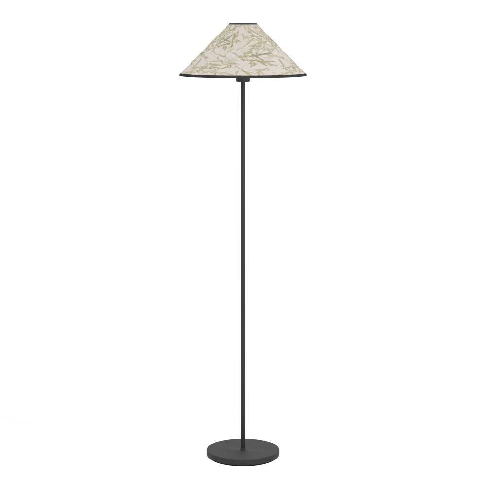 EGLO Stehlampe »OXPARK«, 1 flammig, Leuchtmittel E27 | ohne Leuchtmittel, Standleuchte, Stehleuchte, Textil mit Bambus-Blättern, Wohnzimmer