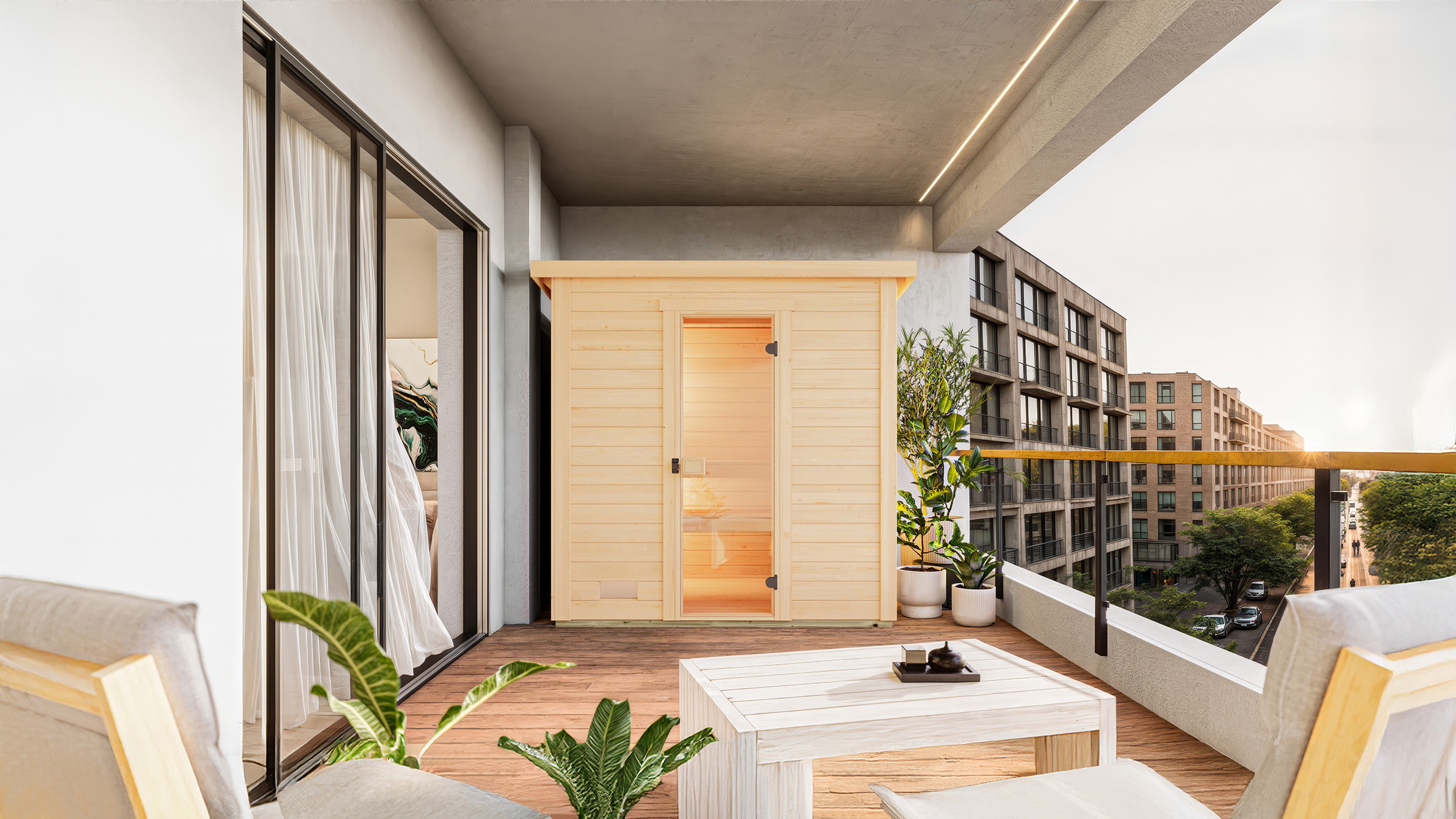 weka Saunahaus »Kaapi 1« Blockbohlen aus Fichtenholz