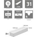 EGGER Korklaminat »Comfort EHC016 Westcliff Eiche«, (Packung), 8mm, 2,542m² - nachhaltiger Fußboden - hellgrau