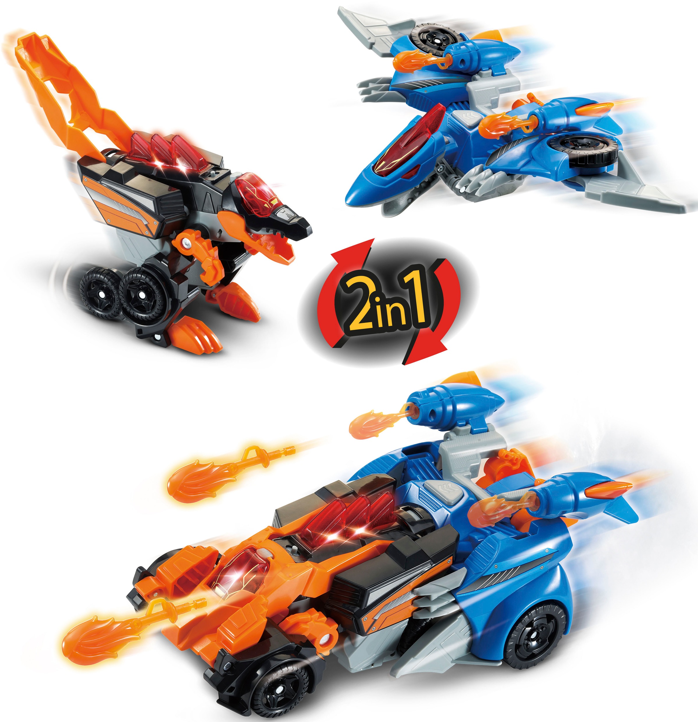 Vtech® Spielfigur »Switch & Go Dinos 2-in-1 Spinosaurus & Pterodaktylus«, mit Sound und Lichteffekten