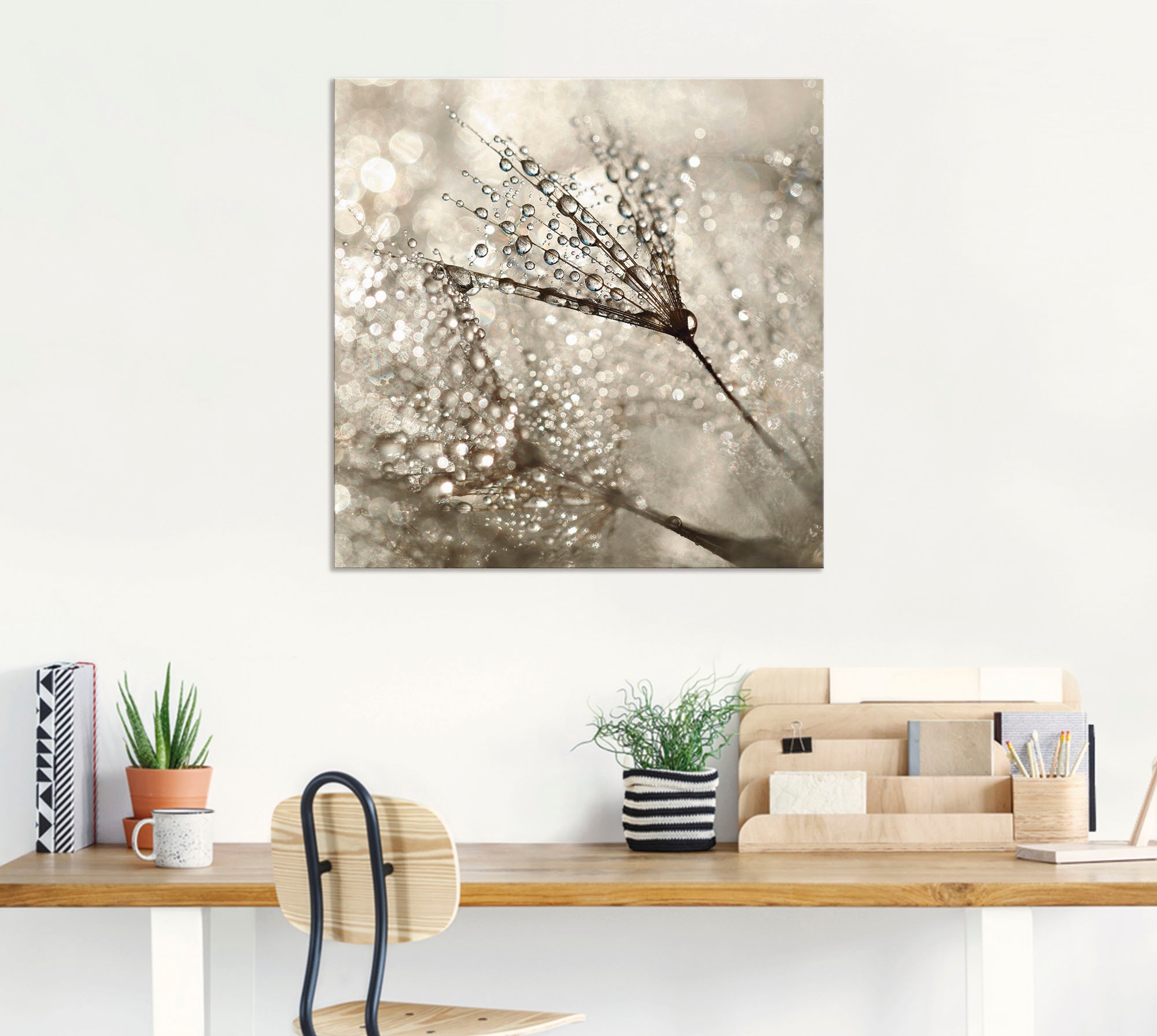 Artland Wandbild »Pusteblume Tautropfen«, Blumen, (1 St.), als Alubild, Outdoorbild, Leinwandbild, Poster, Wandaufkleber