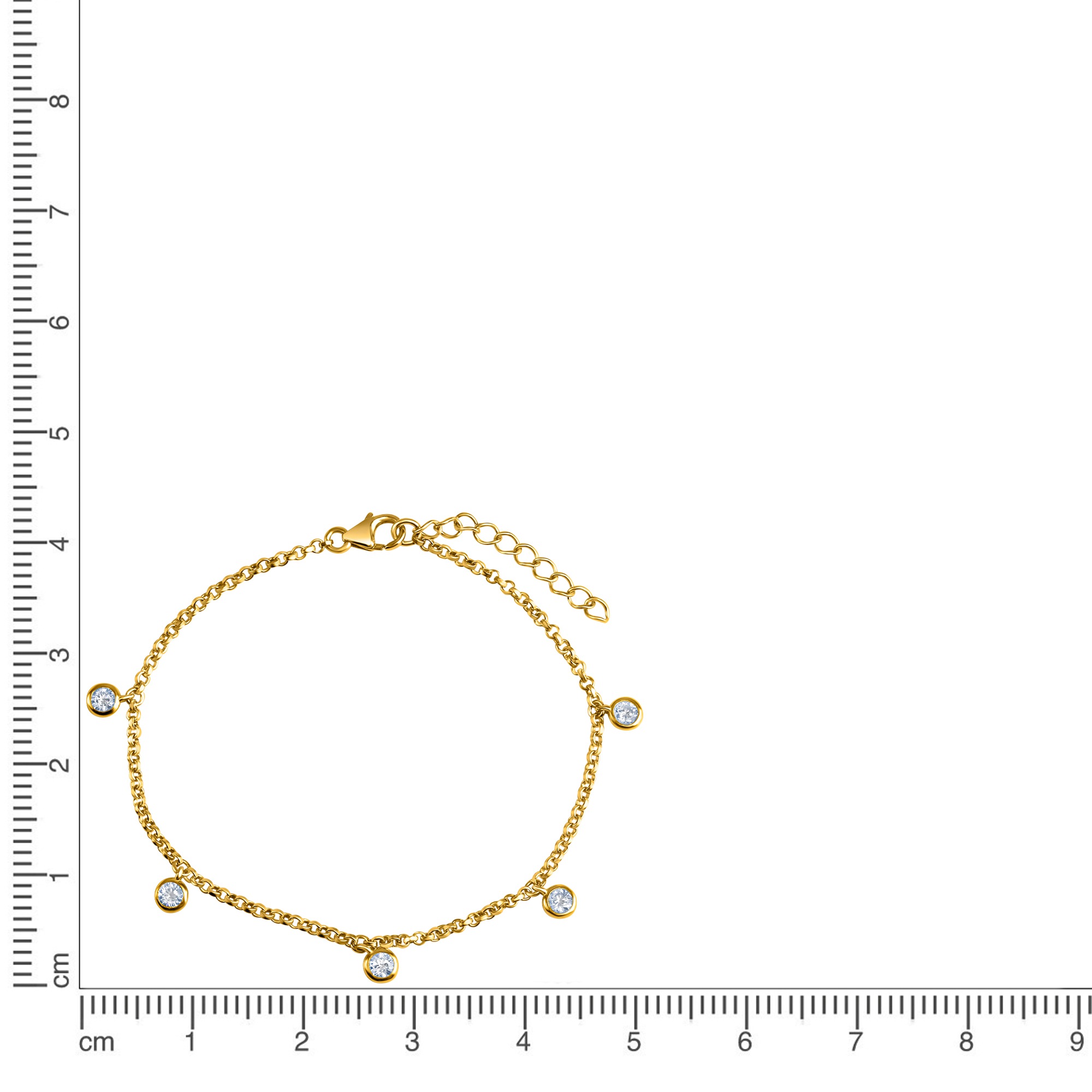 Vivance Armband »925-Sterling Silber vergoldet Zirkonia«