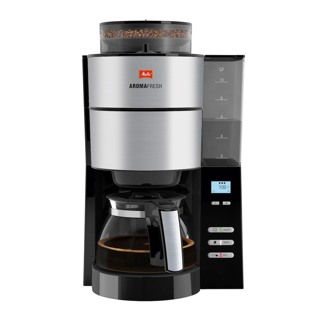 Melitta Kaffeemaschine mit Mahlwerk »AromaFresh 1021-01«, Papierfilter, 1x4