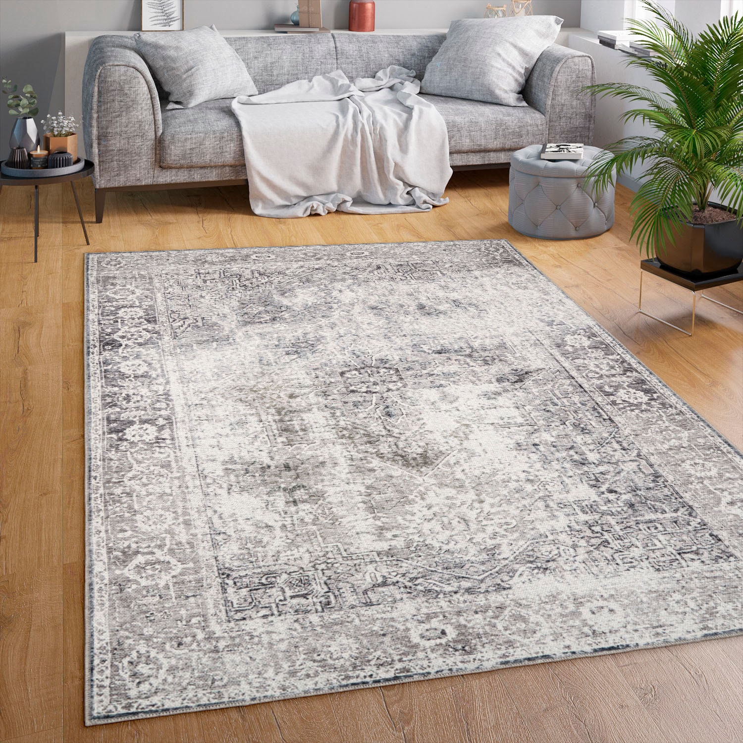 Paco Home Teppich "Lyon 333" rechteckig 4 mm Höhe Kurzflor, Orient-Optik, V günstig online kaufen
