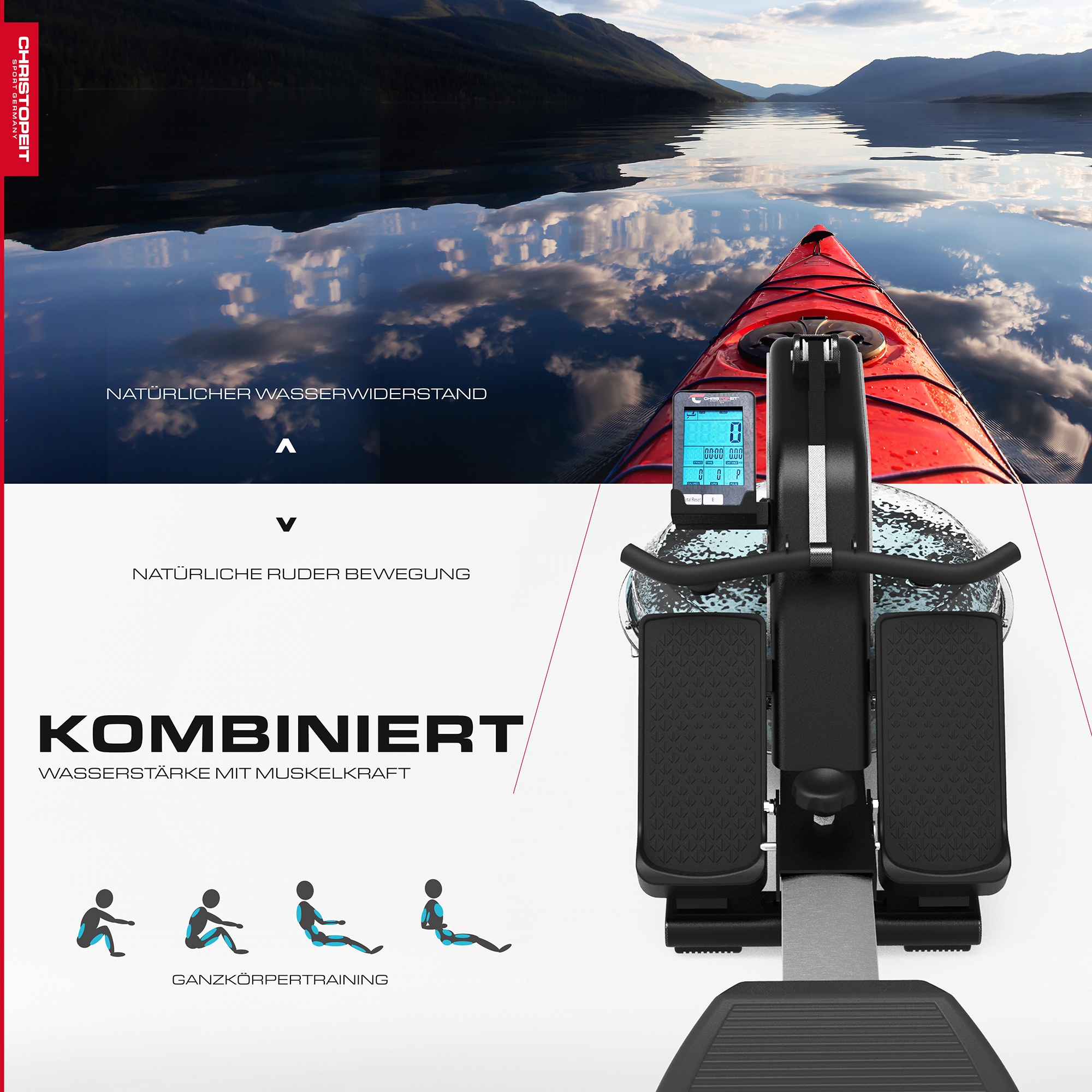 Christopeit Sport® Ruderzugmaschine »WP 1000«, Rudermaschine