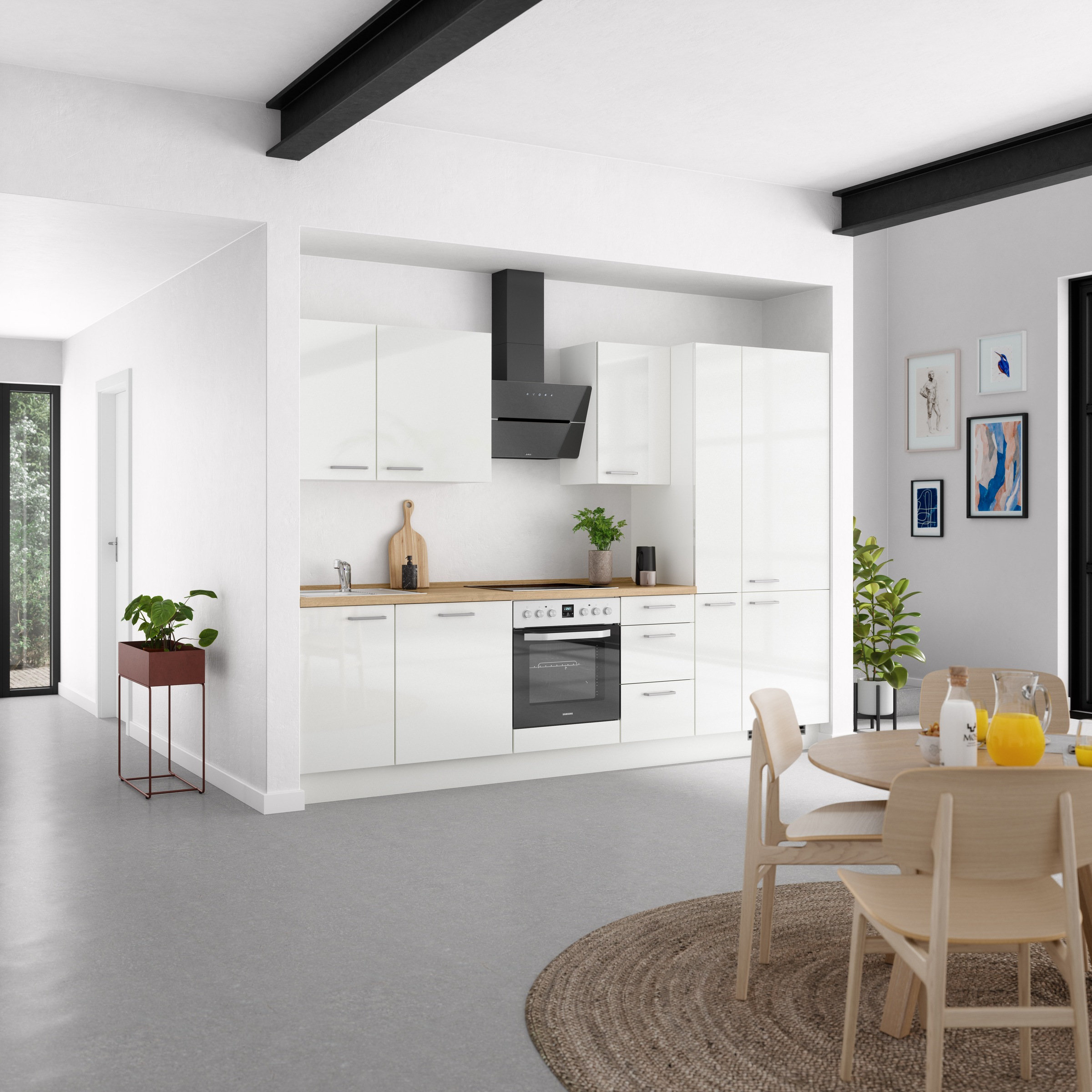 nobilia® Küchenzeile »"Flash II"«, vormontiert, Ausrichtung wählbar, Breite 300 cm, wahlw. mit E-Geräten