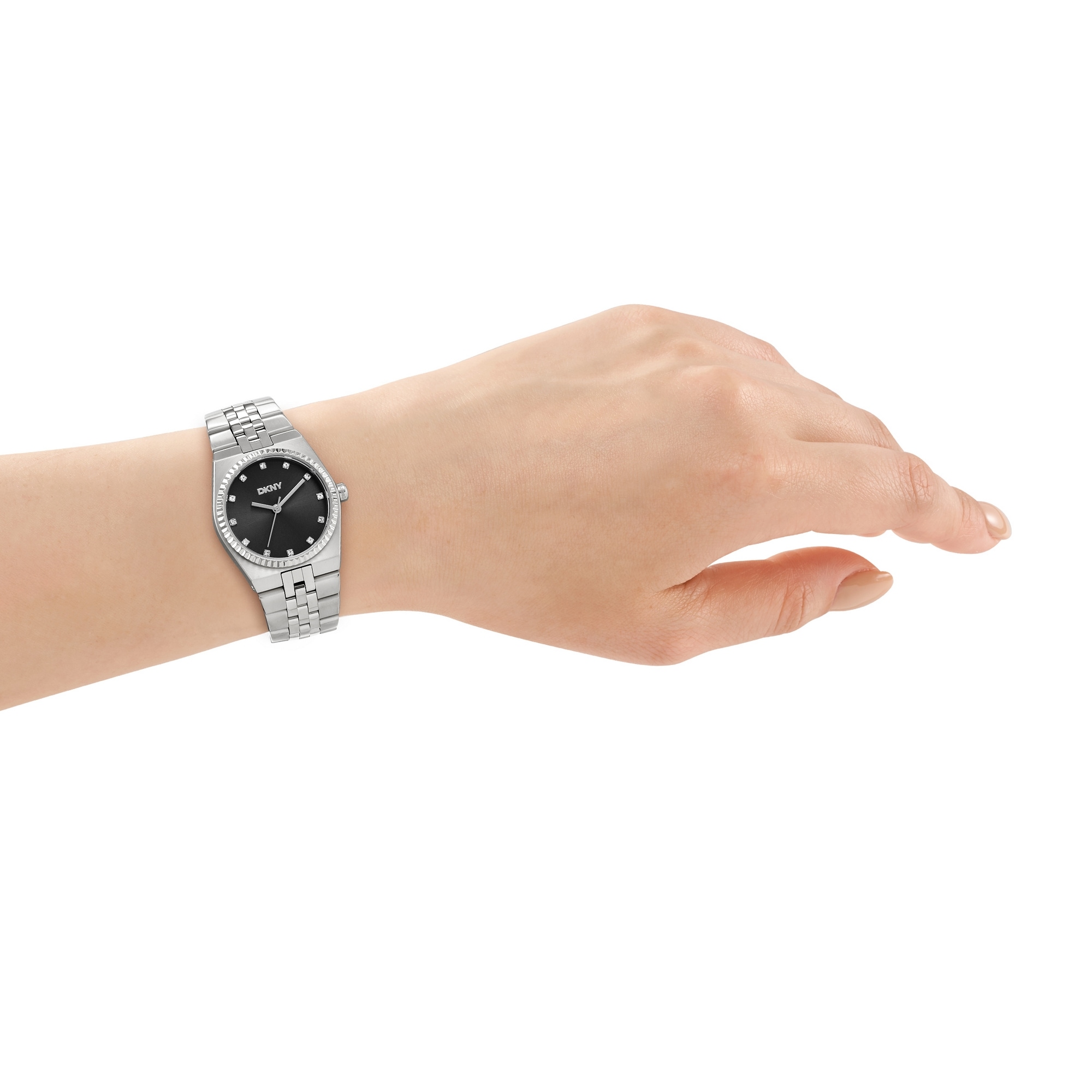 DKNY Quarzuhr »Essentials Watch« Armbanduhr, Damenuhr, Edelstahlarmband, analog