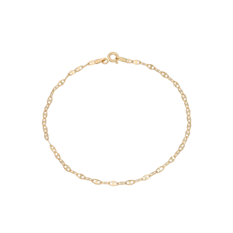 FIRETTI Armkette »Schmuck Geschenk Gold 375 Armschmuck Armband Goldarmband Ankerkette« gelbgoldfarben 19 Zarte Armkette mit leichtem Flair